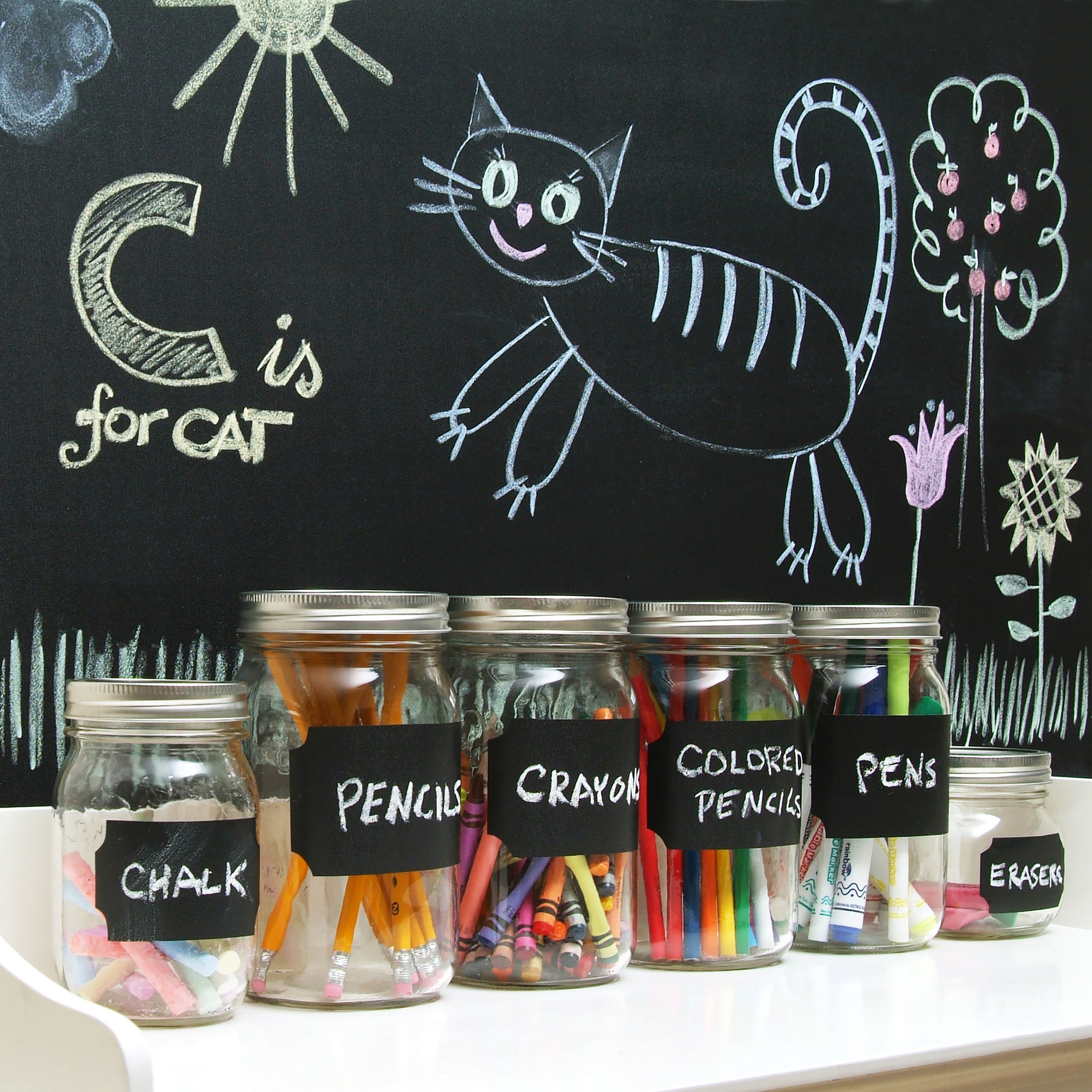 Con-Tact&#xAE; Brand Black Chalkboard Self-Adhesive Liner