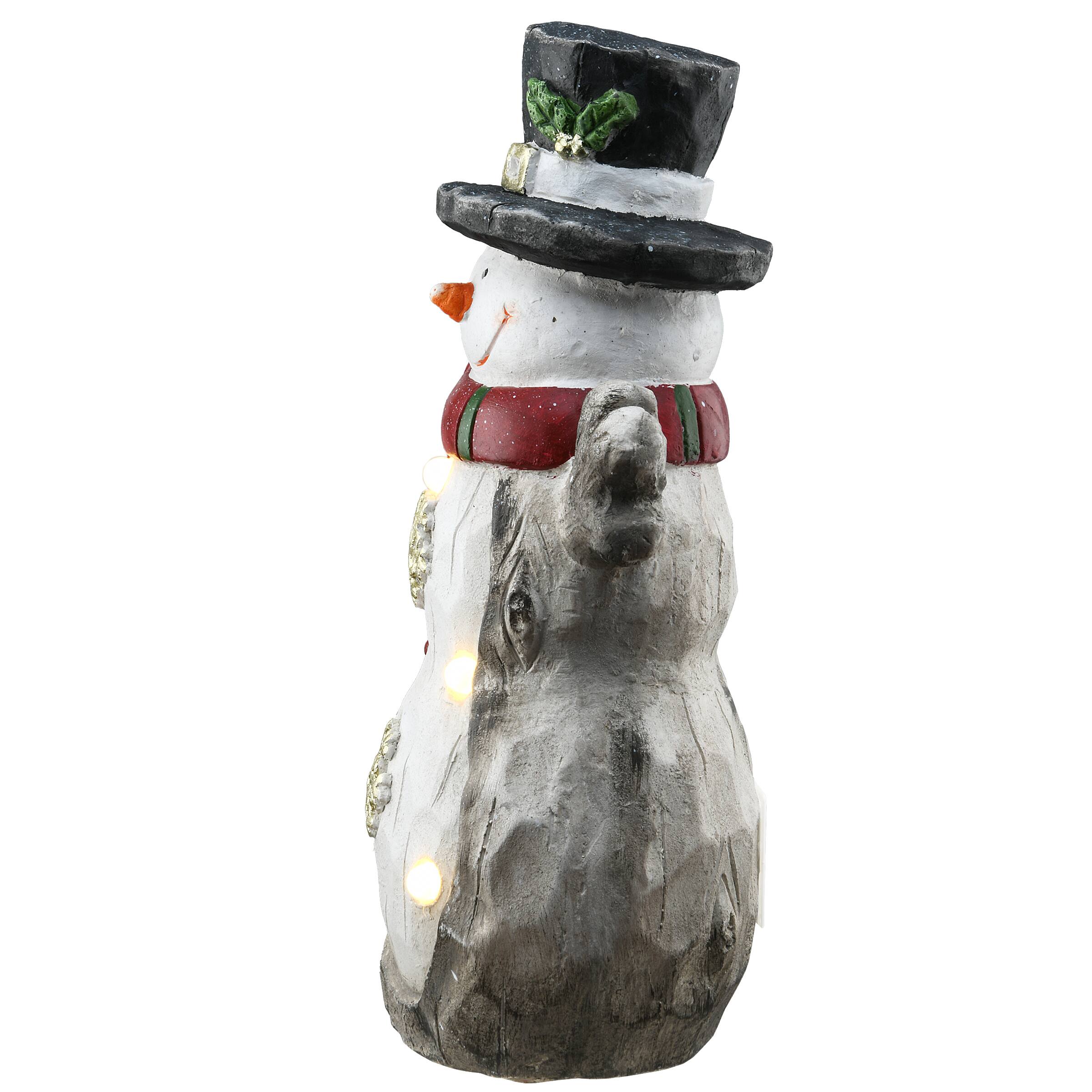 16.5" Lighted Snowman Décor Piece