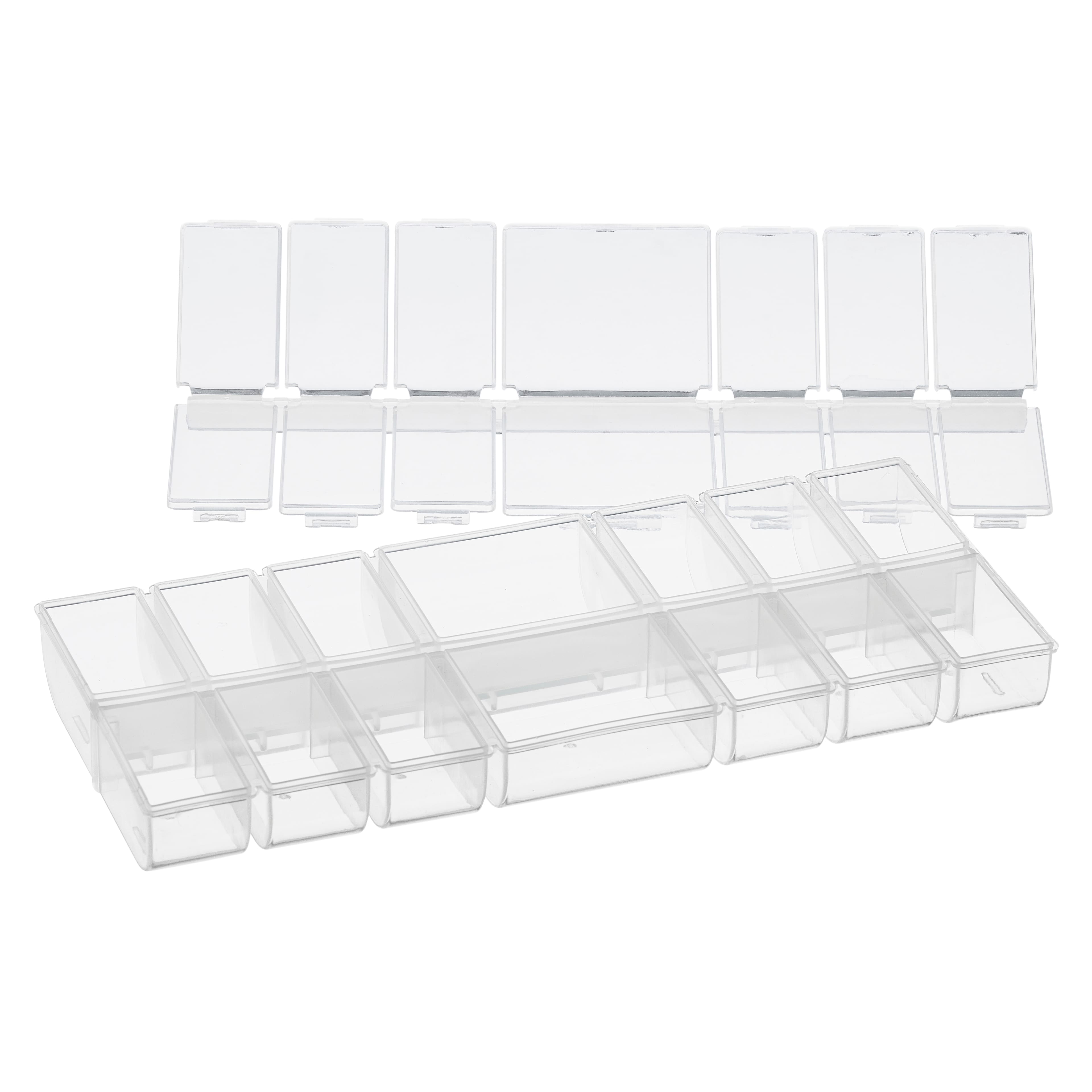 6 Pack: Clear 14-Compartment Flip Top Bead Organizer by Bead Landing™