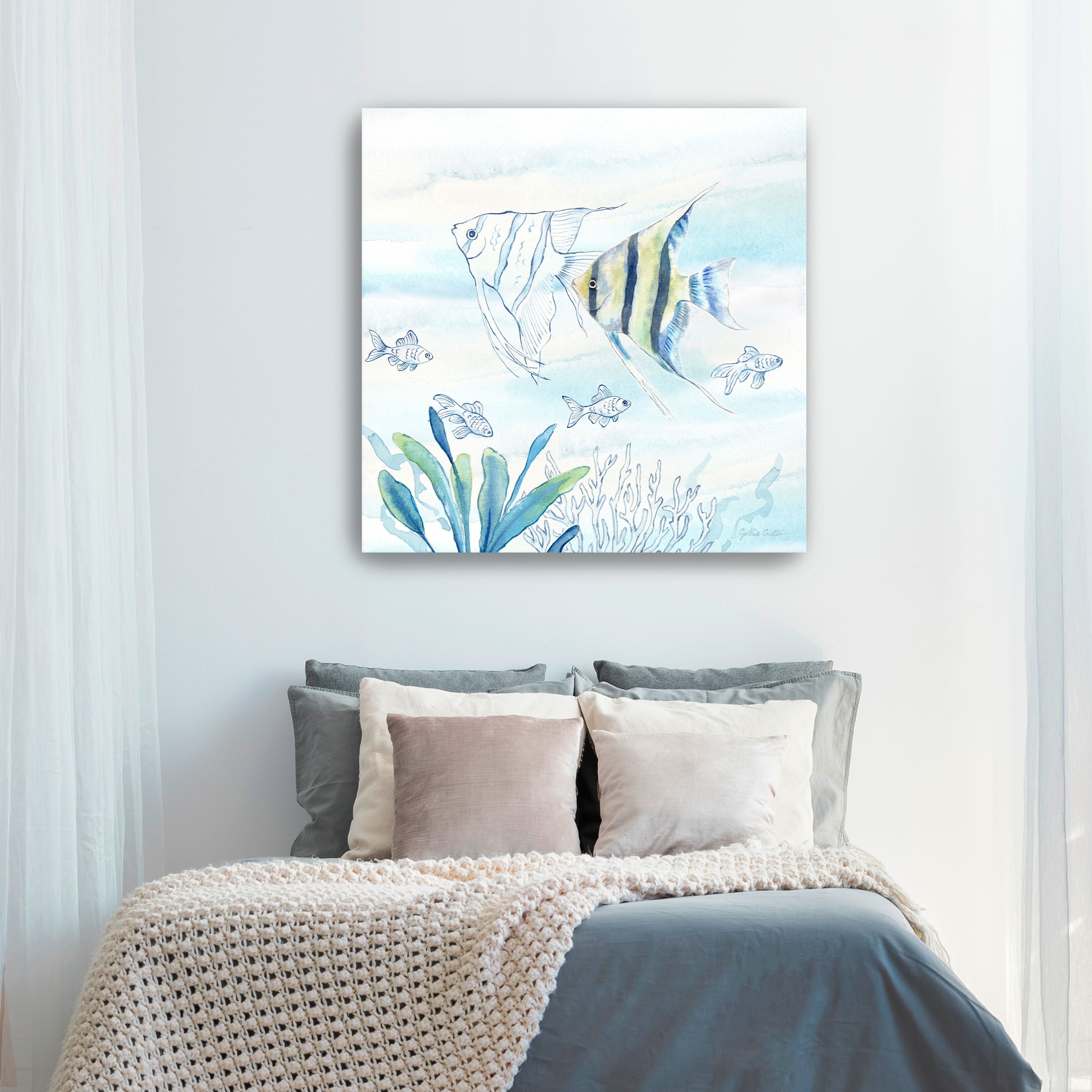 Great Blue Sea III Canvas Giclee