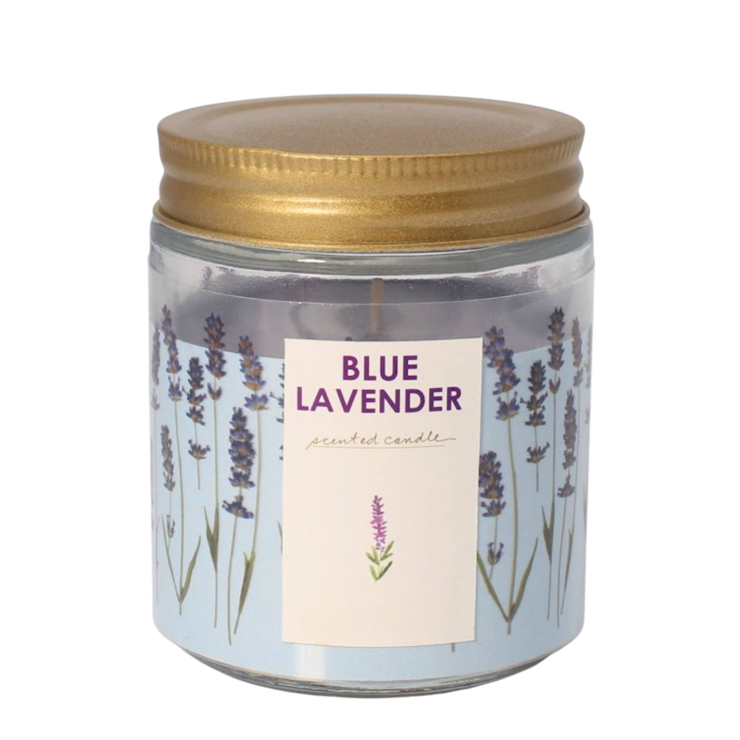 Wild for Flowers 11oz. Blue Lavender Scented Soy Jar Candle with Twist-Off Lid