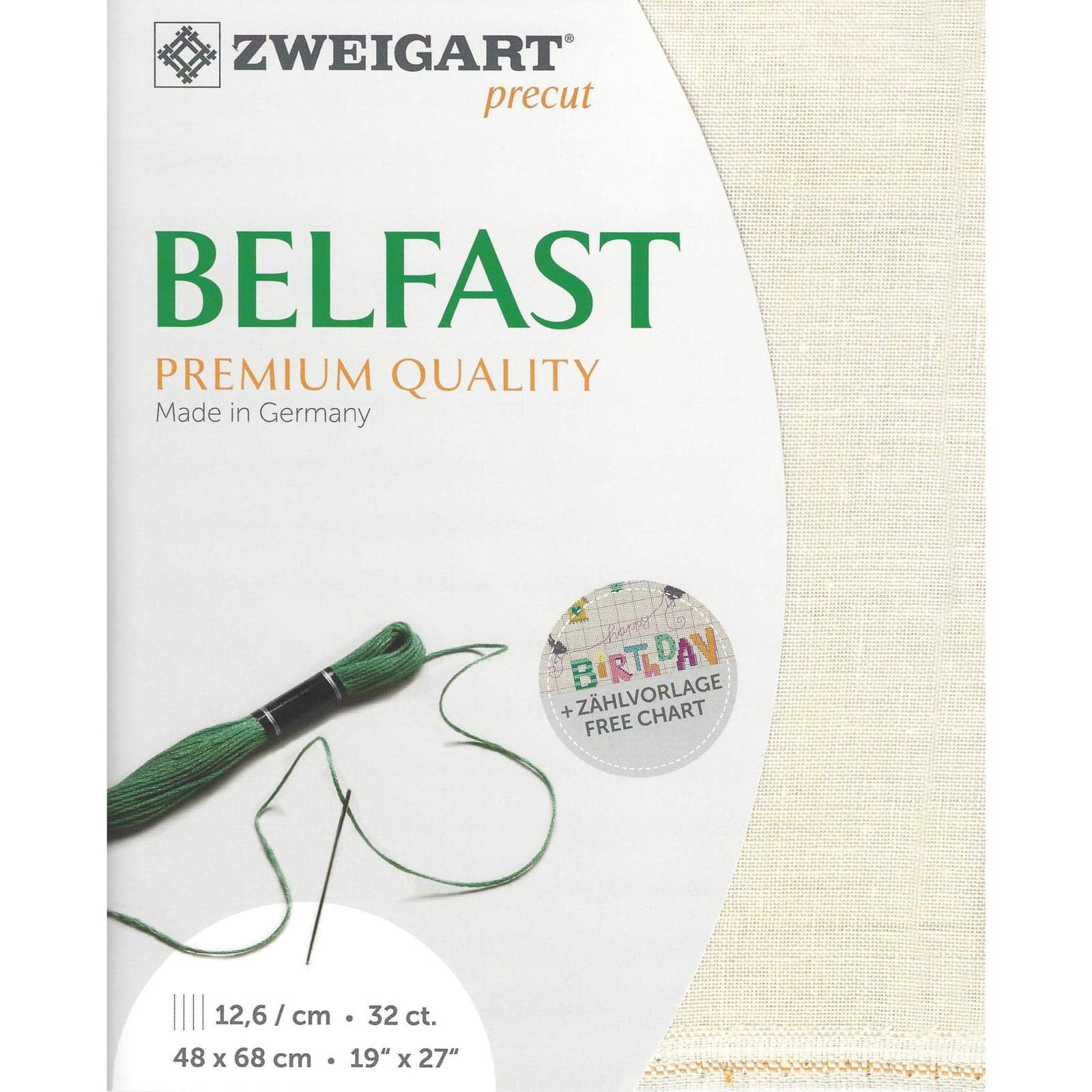 Zweigart® Precut Belfast 32 Count Canvas, 19" x 27"