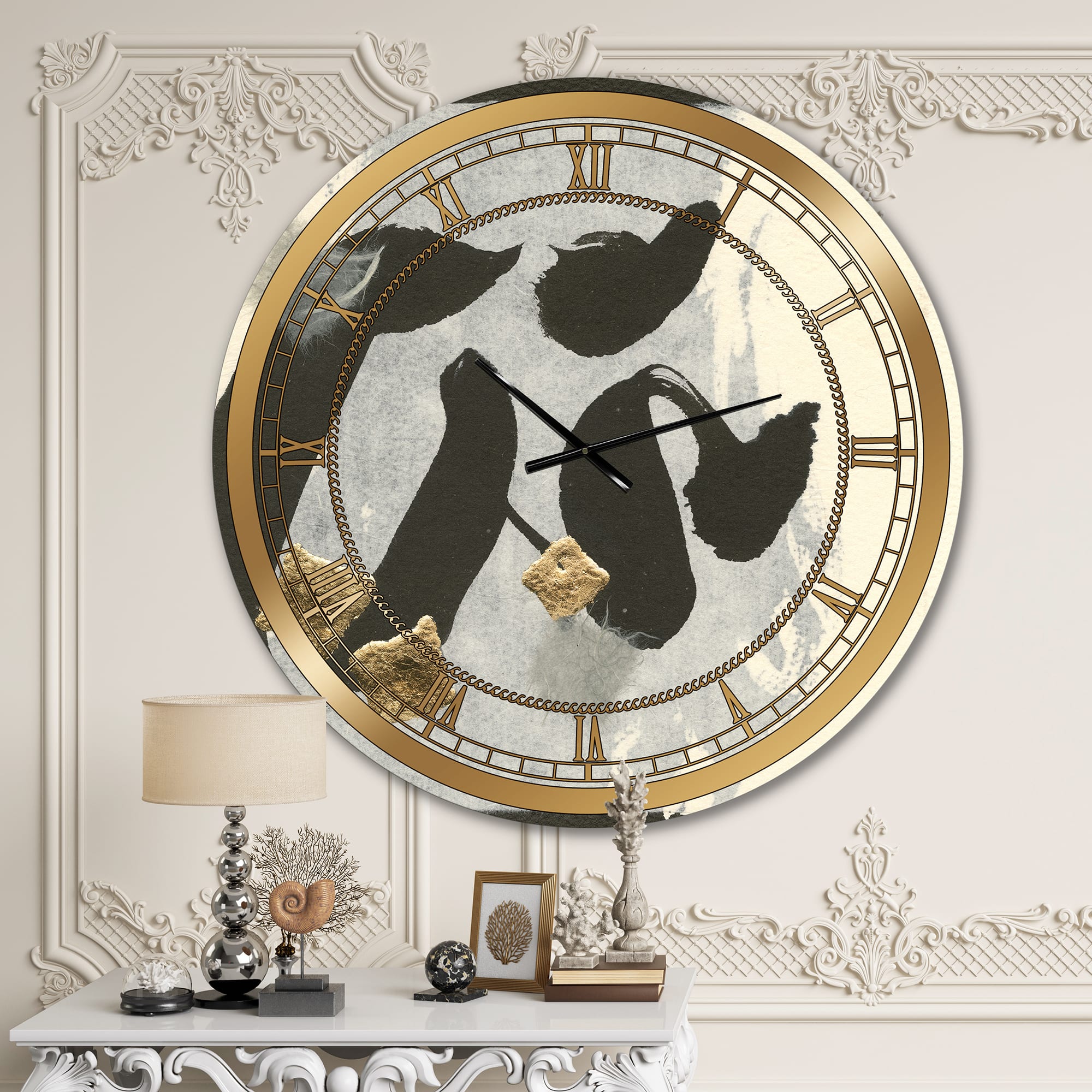 Designart &#x27;Glam Collage I Glam Wall Clock