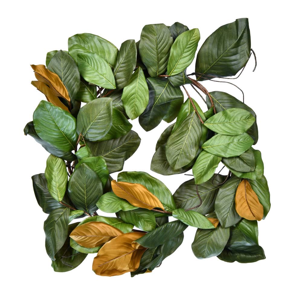 30&#x22; Green &#x26; Brown Magnolia Wreath