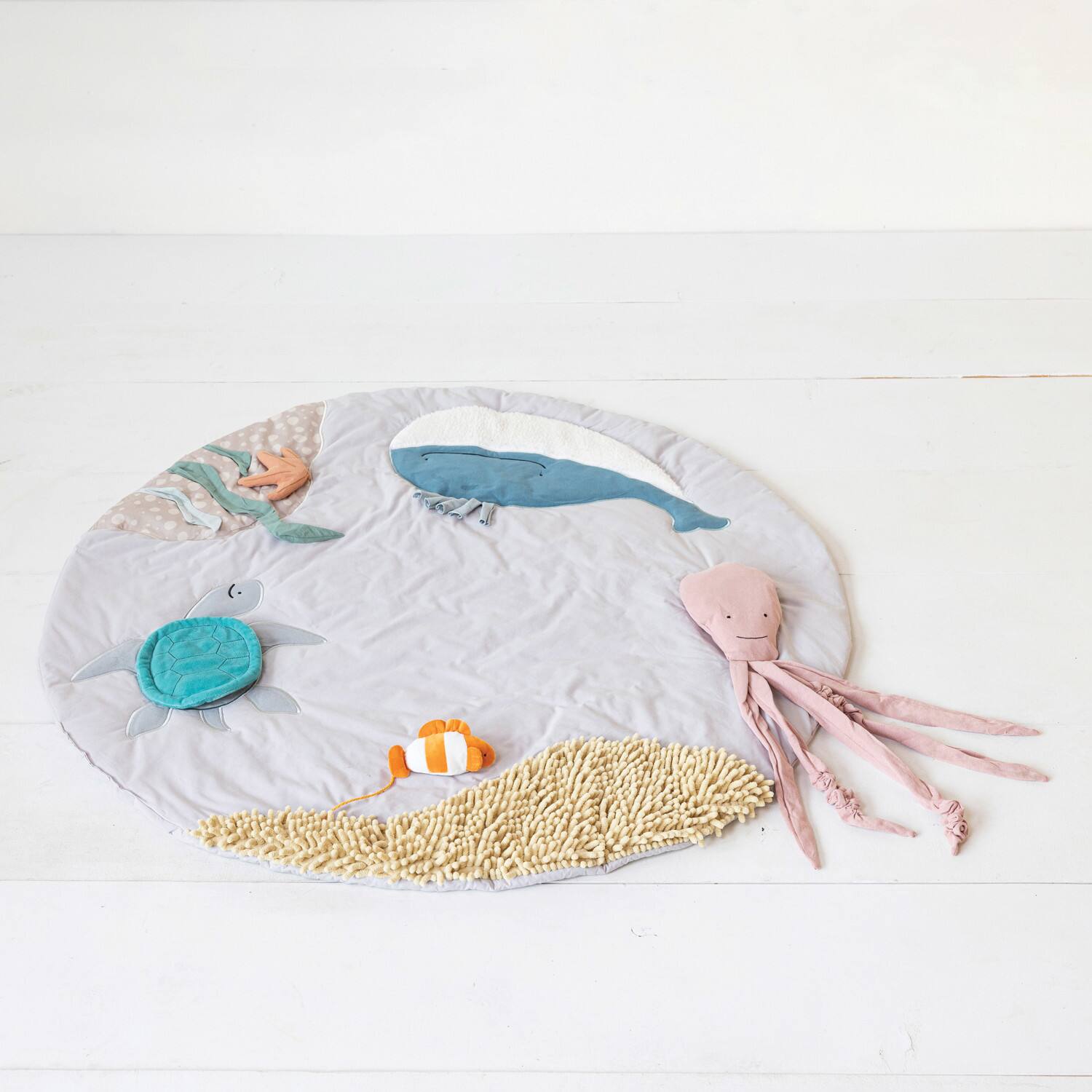 Hello Honey&#xAE; 39.25&#x22; Multicolor Polyester Roll-Up Playmat with Sea Creatures