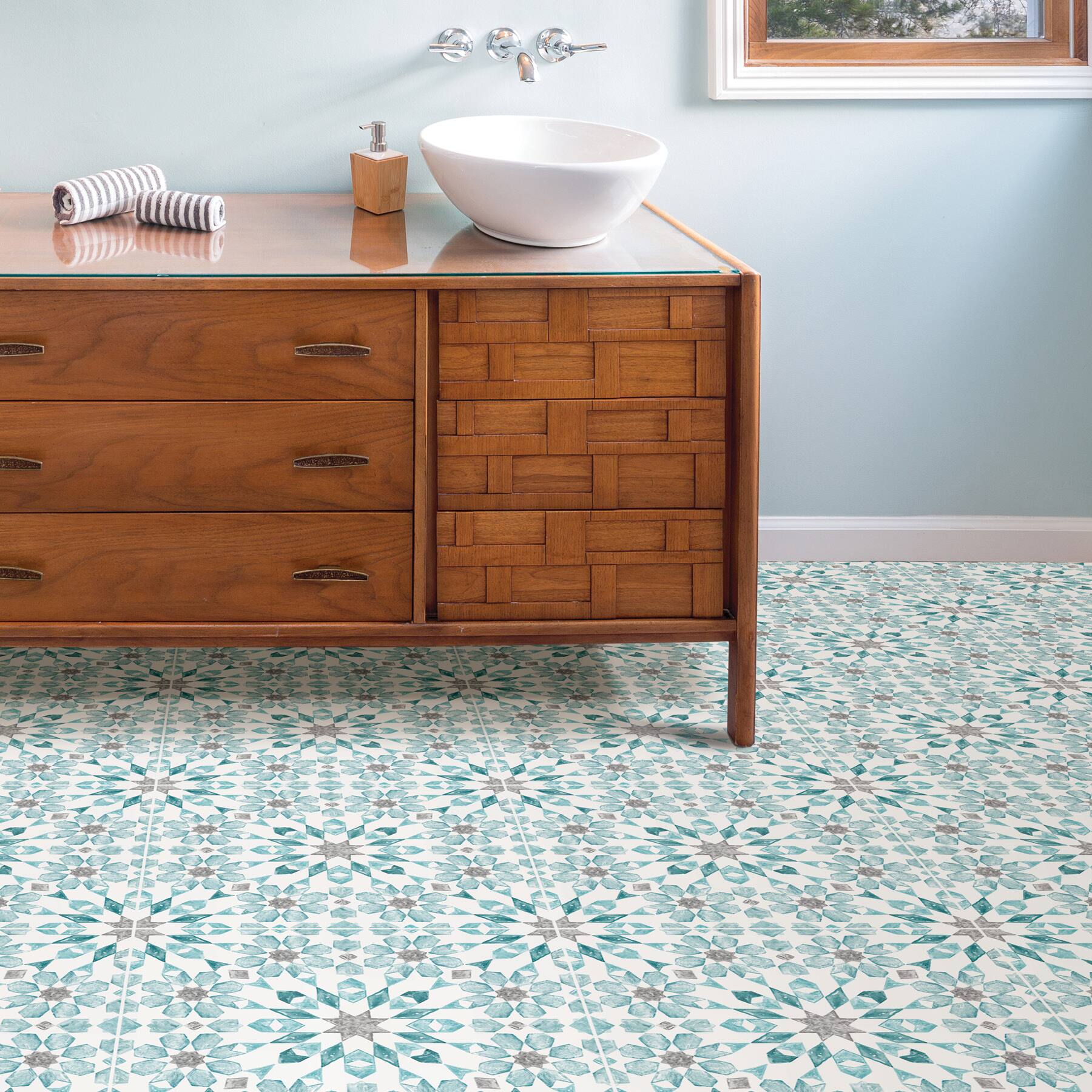 FloorPops Radiance Peel & Stick Floor Tiles