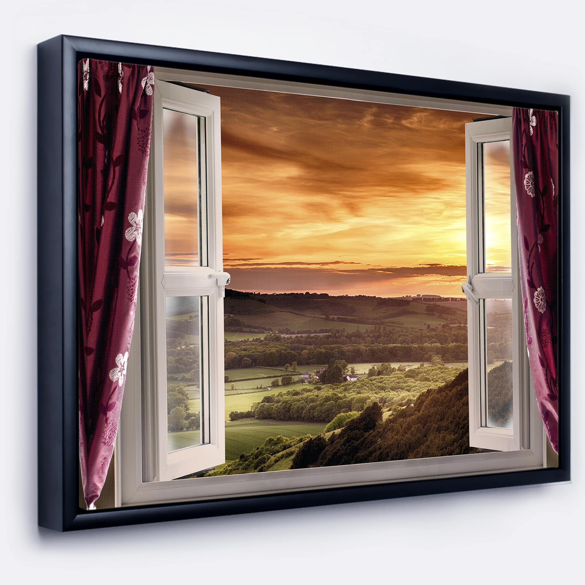 Designart - Open Window to Rural Landscape