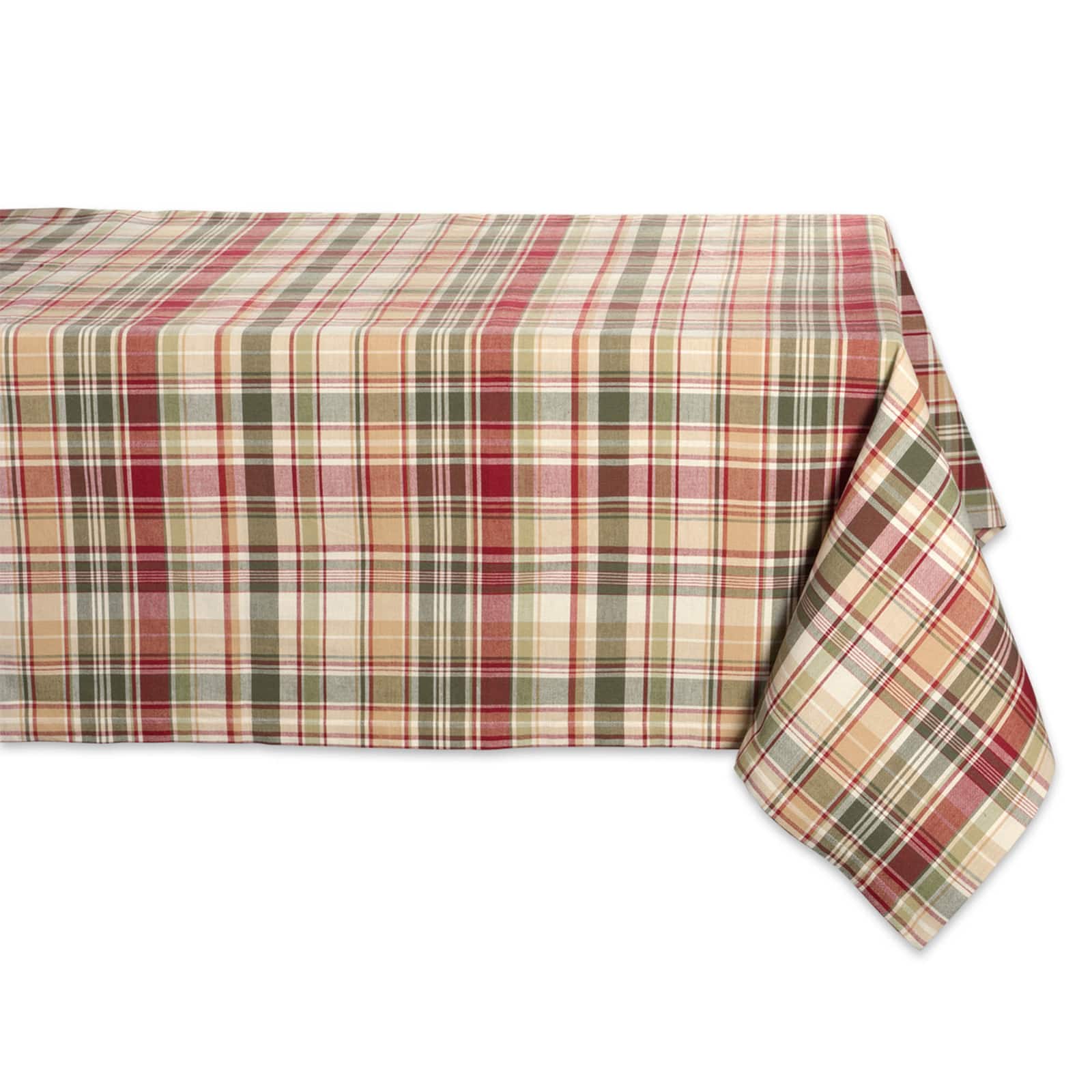 DII&#xAE; 104&#x22; Give Thanks Plaid Tablecloth