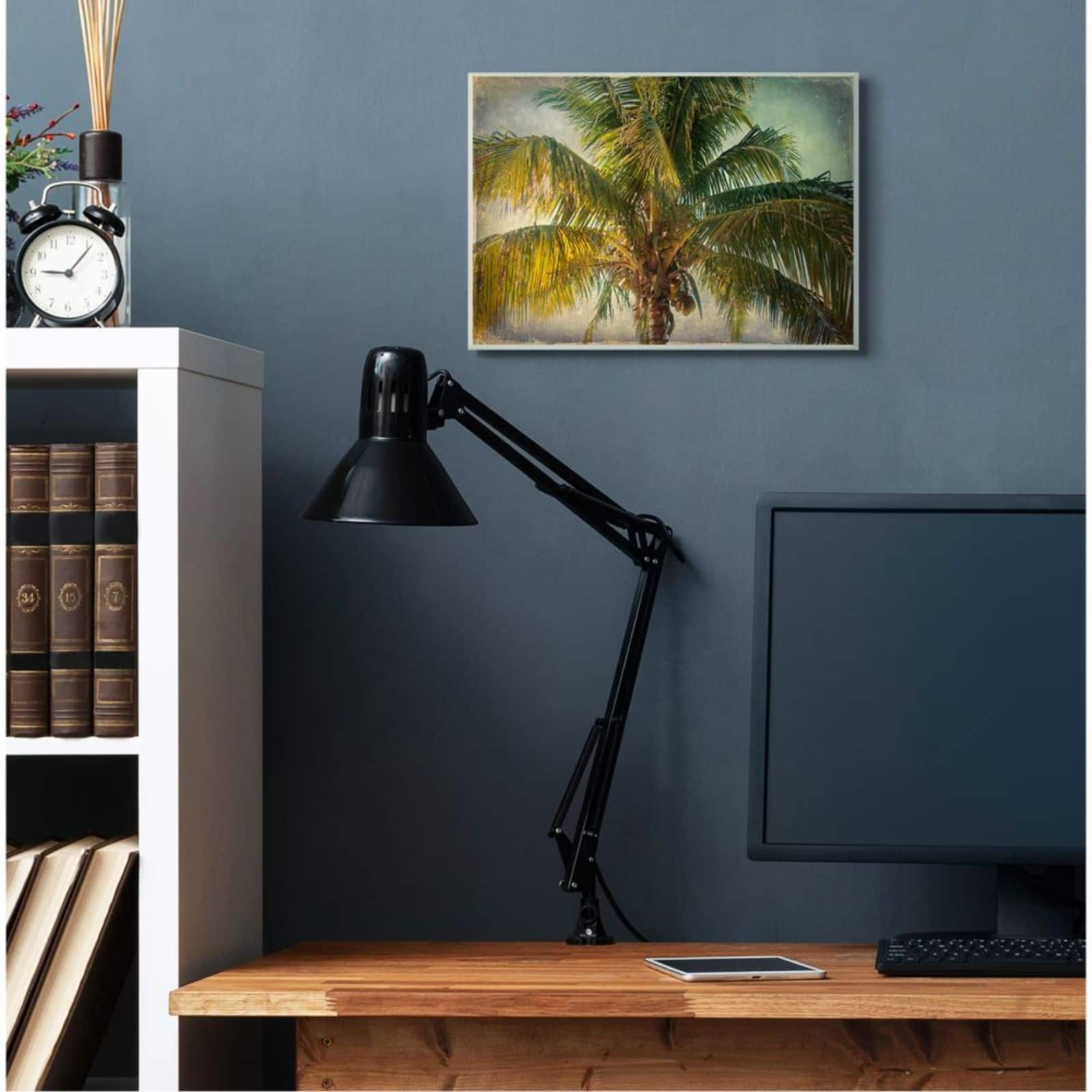 Stupell Industries Distressed Tropical Summer Palm Tree Wall Plaque