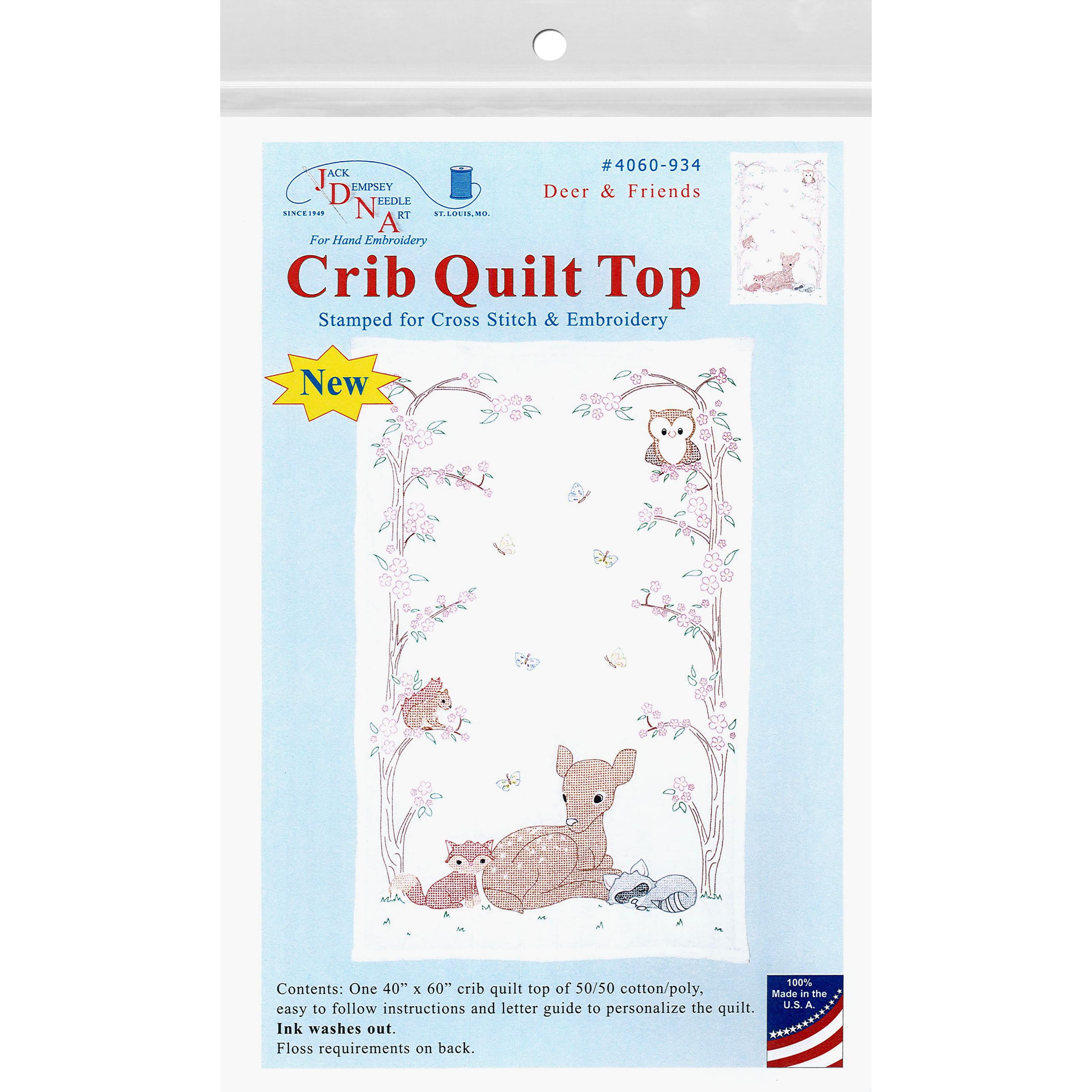 Jack Dempsey Deer & Friends Crib Quilt Top - D616035S - Arts and Crafts Buy the Jack Dempsey Deer & Friends Crib Quilt Top sku D616035S