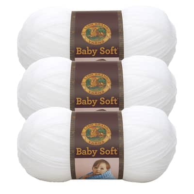 Lion Brand Yarn Baby Soft Parfait Print DK Baby Light Acrylic, Nylon  Multi-color Yarn 3 Pack