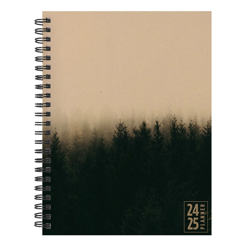 TF Publishing 2024-2025 Medium Ombre Woods Spiral Weekly Monthly Planner