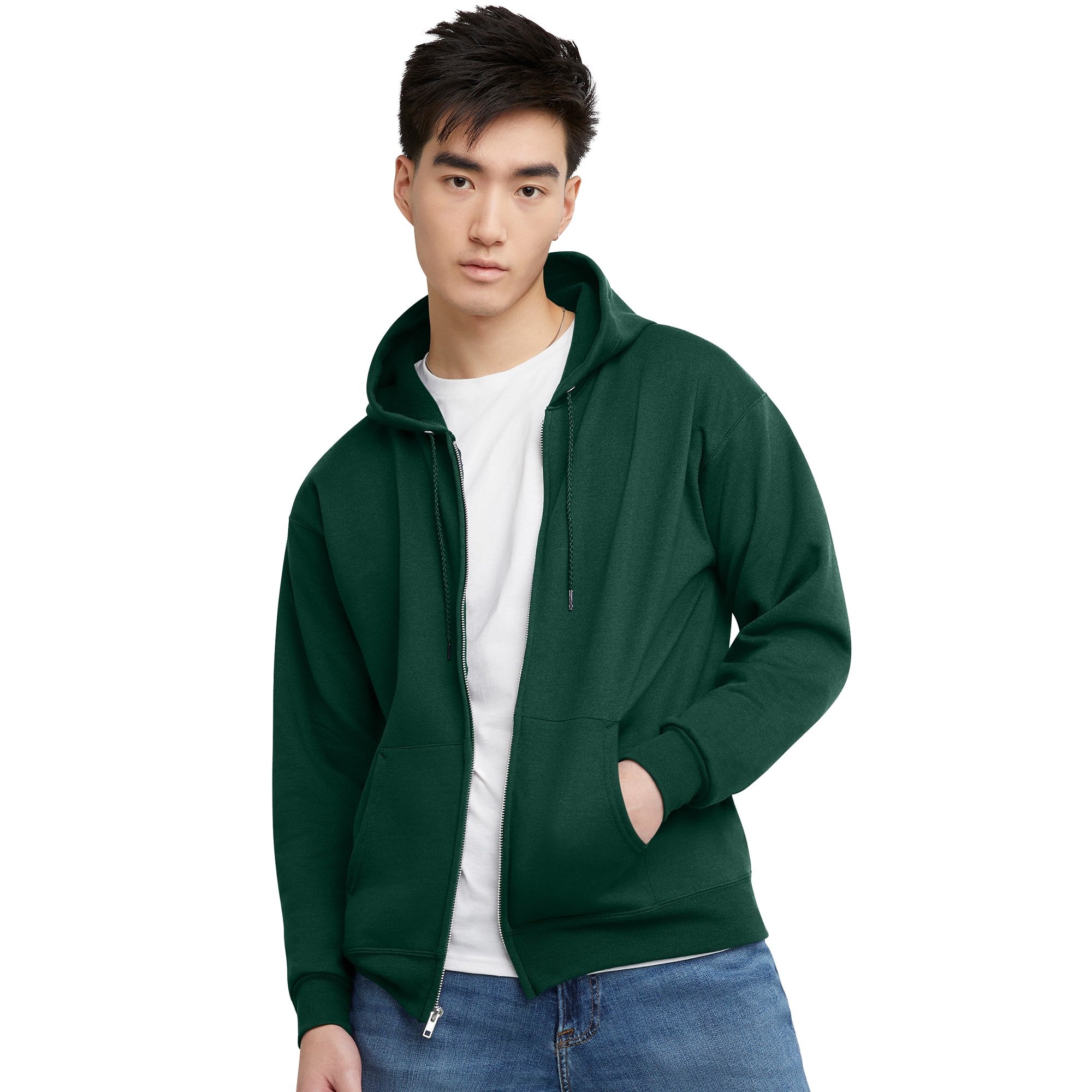 Hanes EcoSmart Fleece Full-Zip Men&#x27;s Hoodie