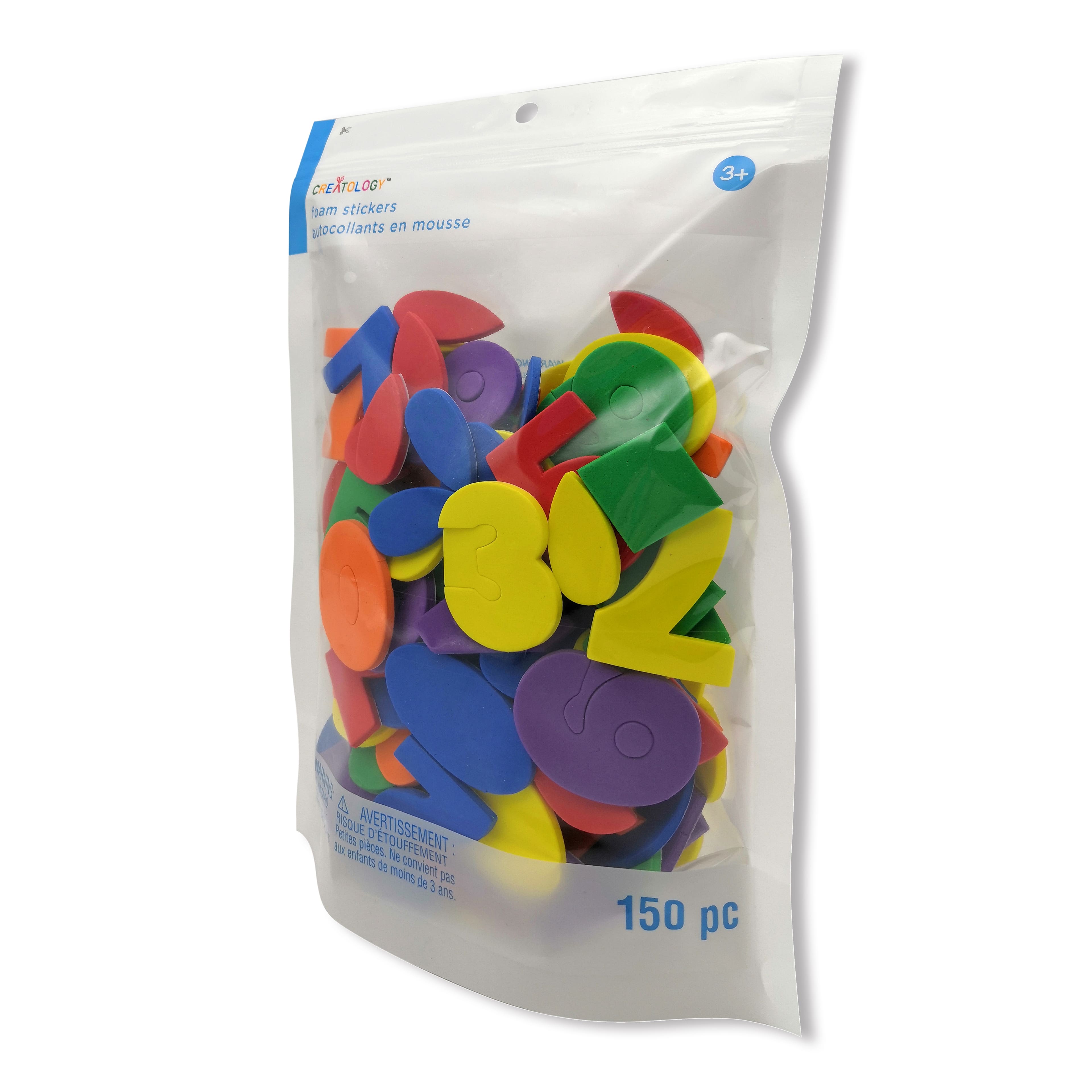 12 Pack: Shapes & Numbers Foam Stickers by Creatology™