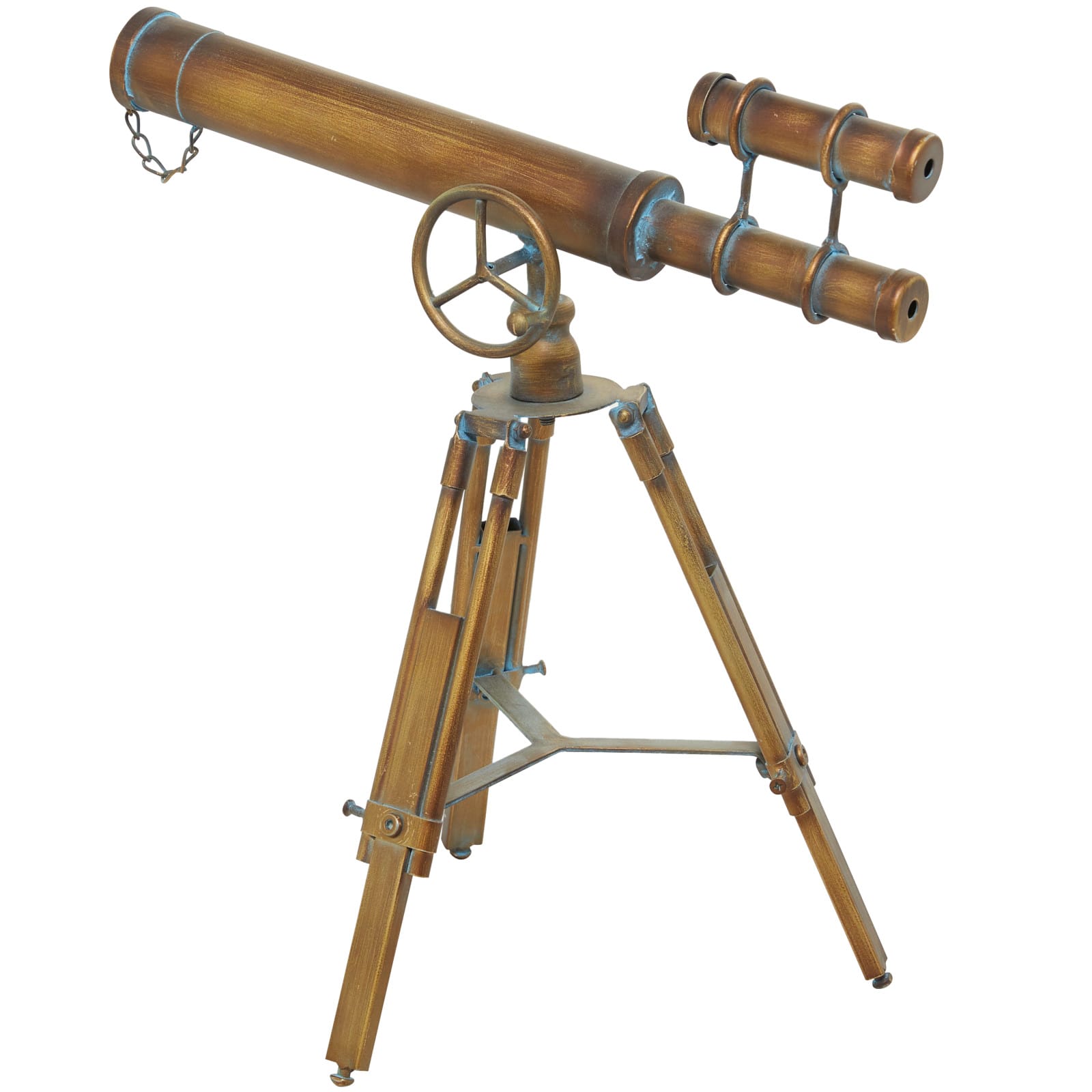 18&#x22; Brass Metal Telescope Decoration