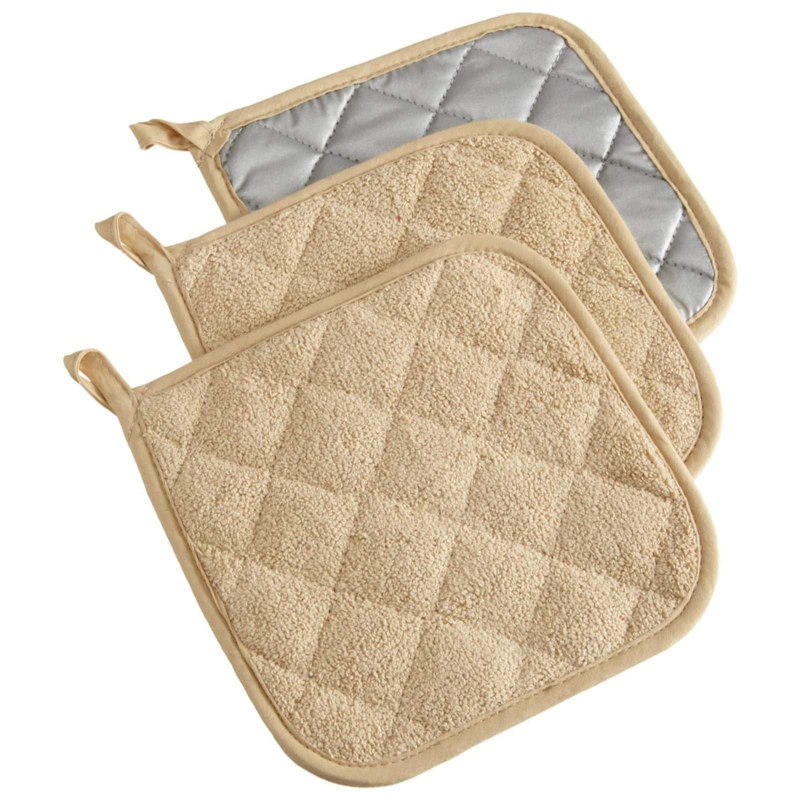 DII® Terry Cloth Potholders, 3ct.