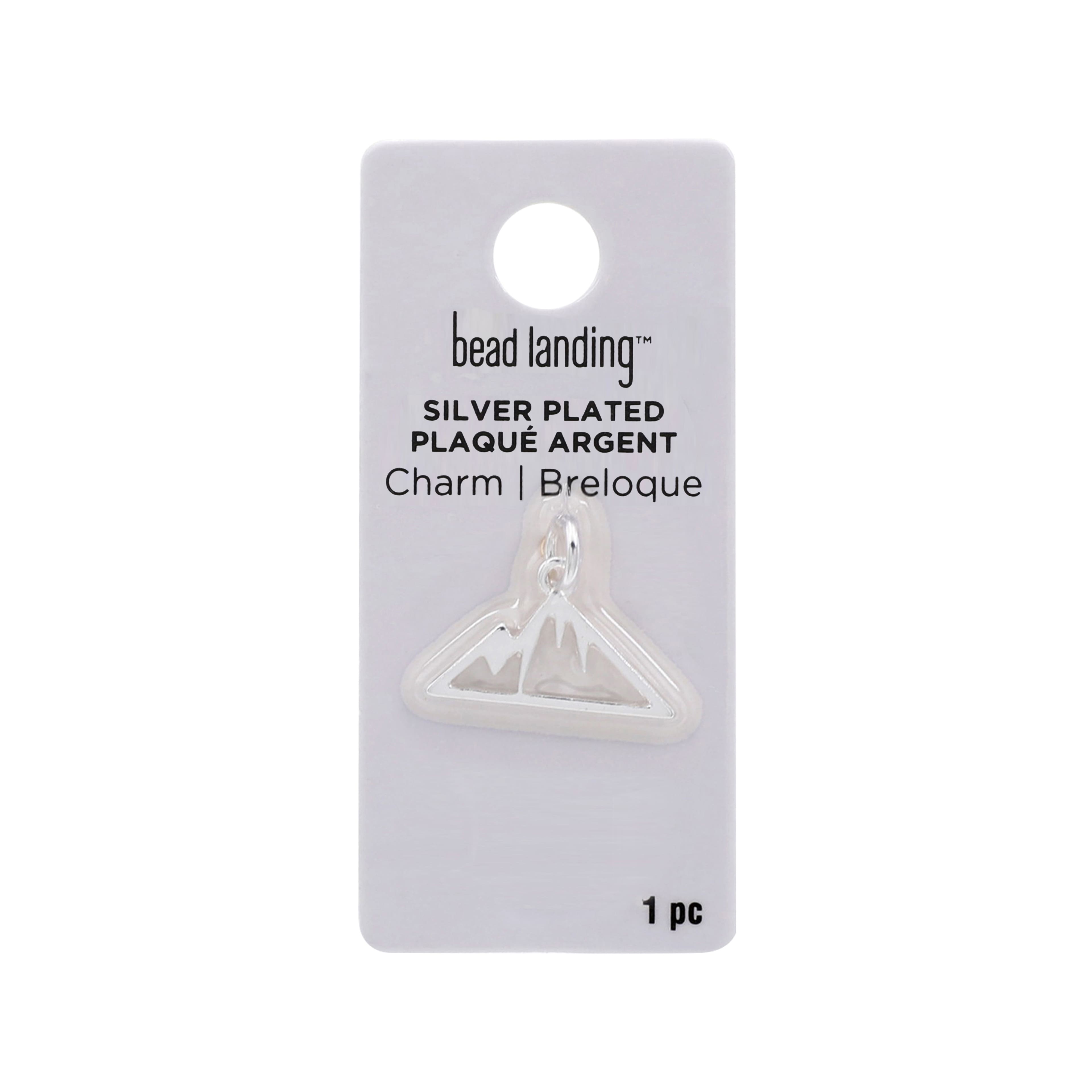 Silver Plated Mountain Charm by Bead Landing&#x2122;