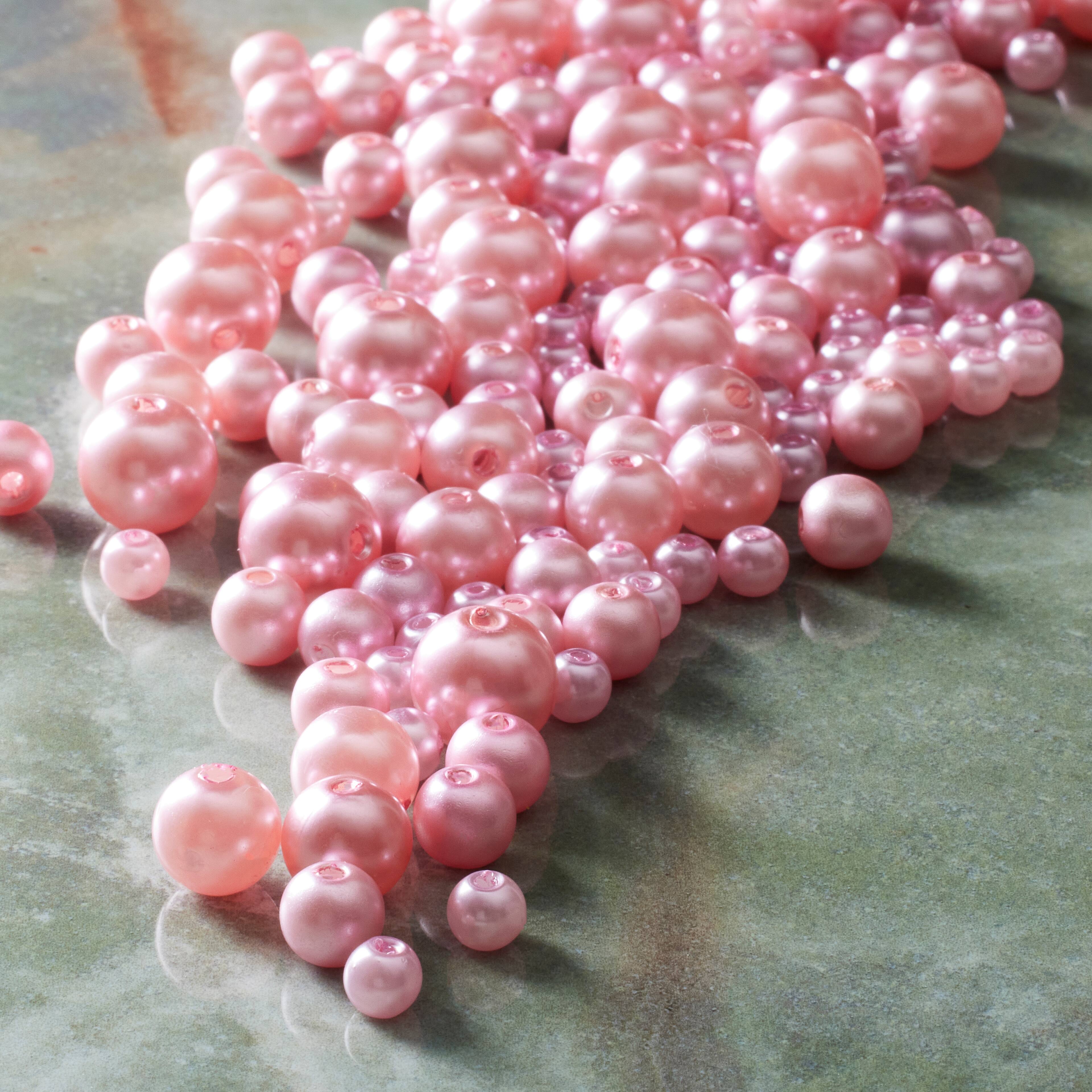 12 Pack: Pearl Plastic Round Beads by Bead Landing&#x2122;