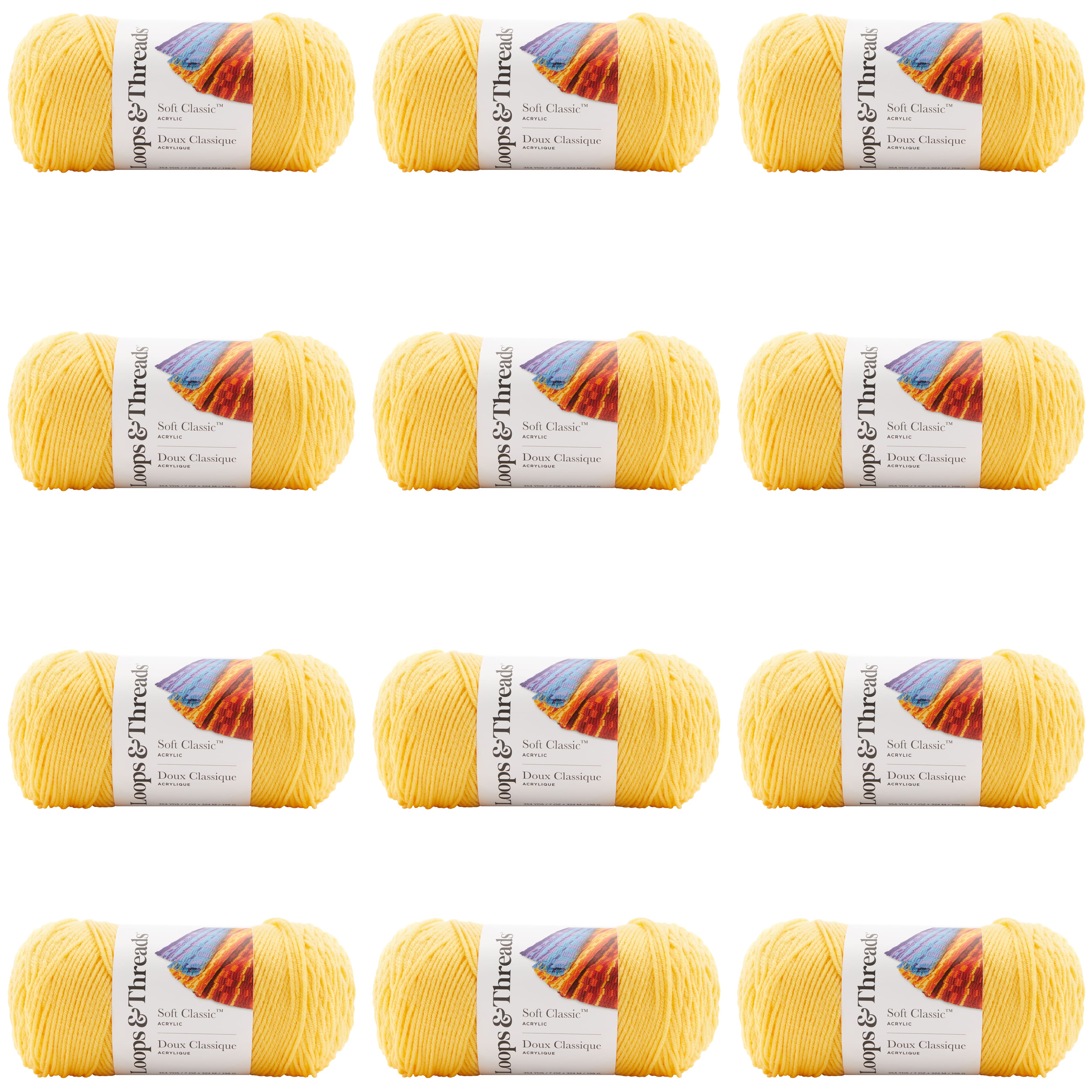 12 Pack: Soft Classic&#x2122; Solid Yarn by Loops &#x26; Threads&#xAE;