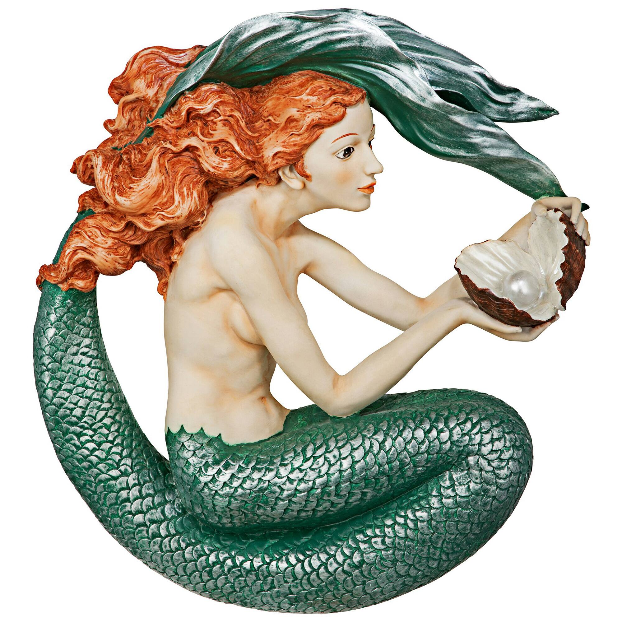 Design Toscano Misty Mae Siren of the Sea Mermaid Wall Sculpture