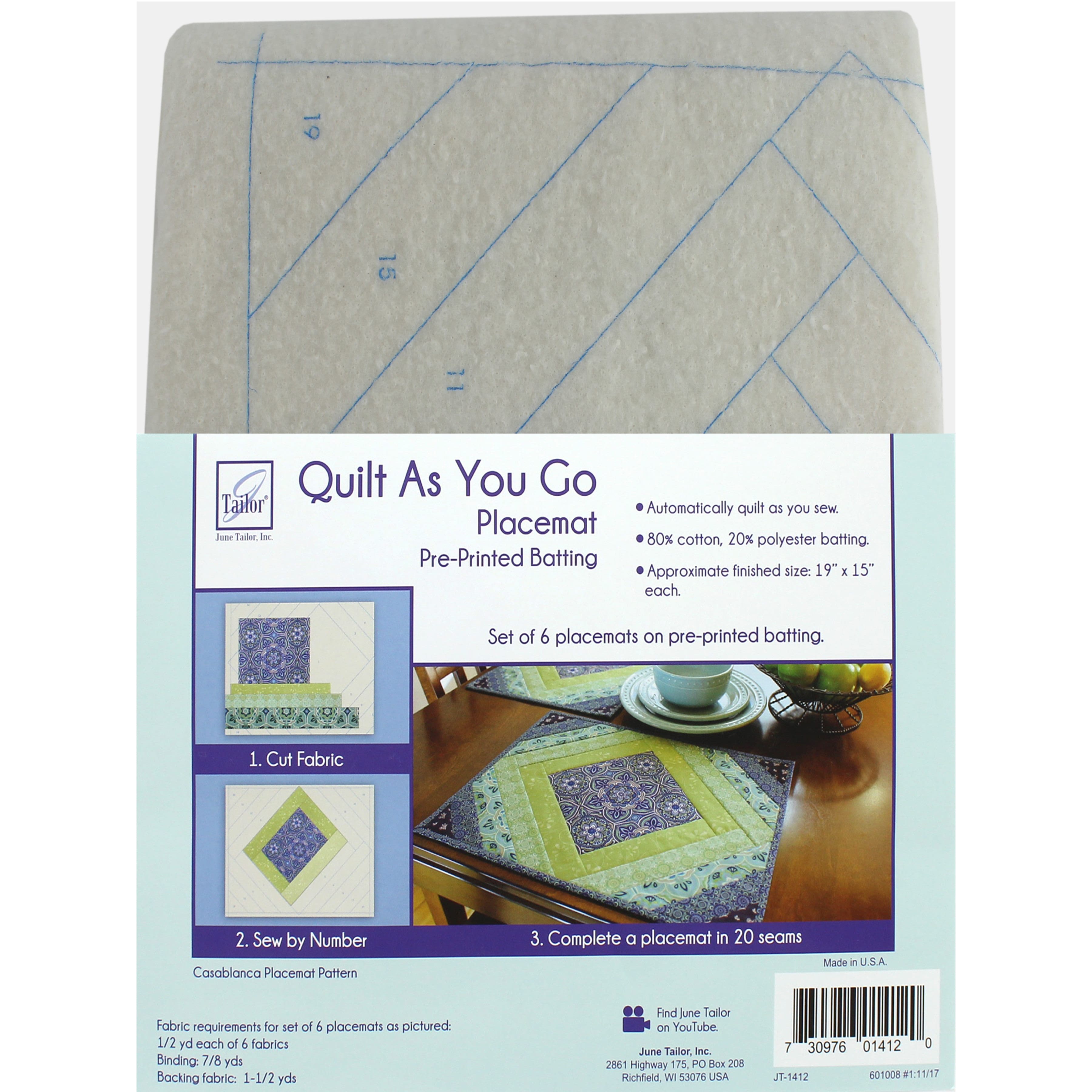 Quilt As You Go Casablanca Placemat from June Tailor