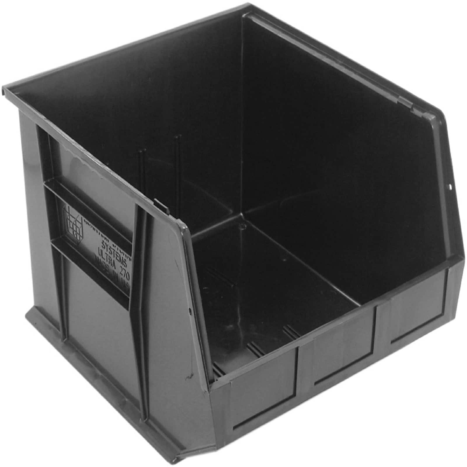Quantum Storage Systems® Black 18" x 16.5" x 11" ULTRA Stack & Hang Bin
