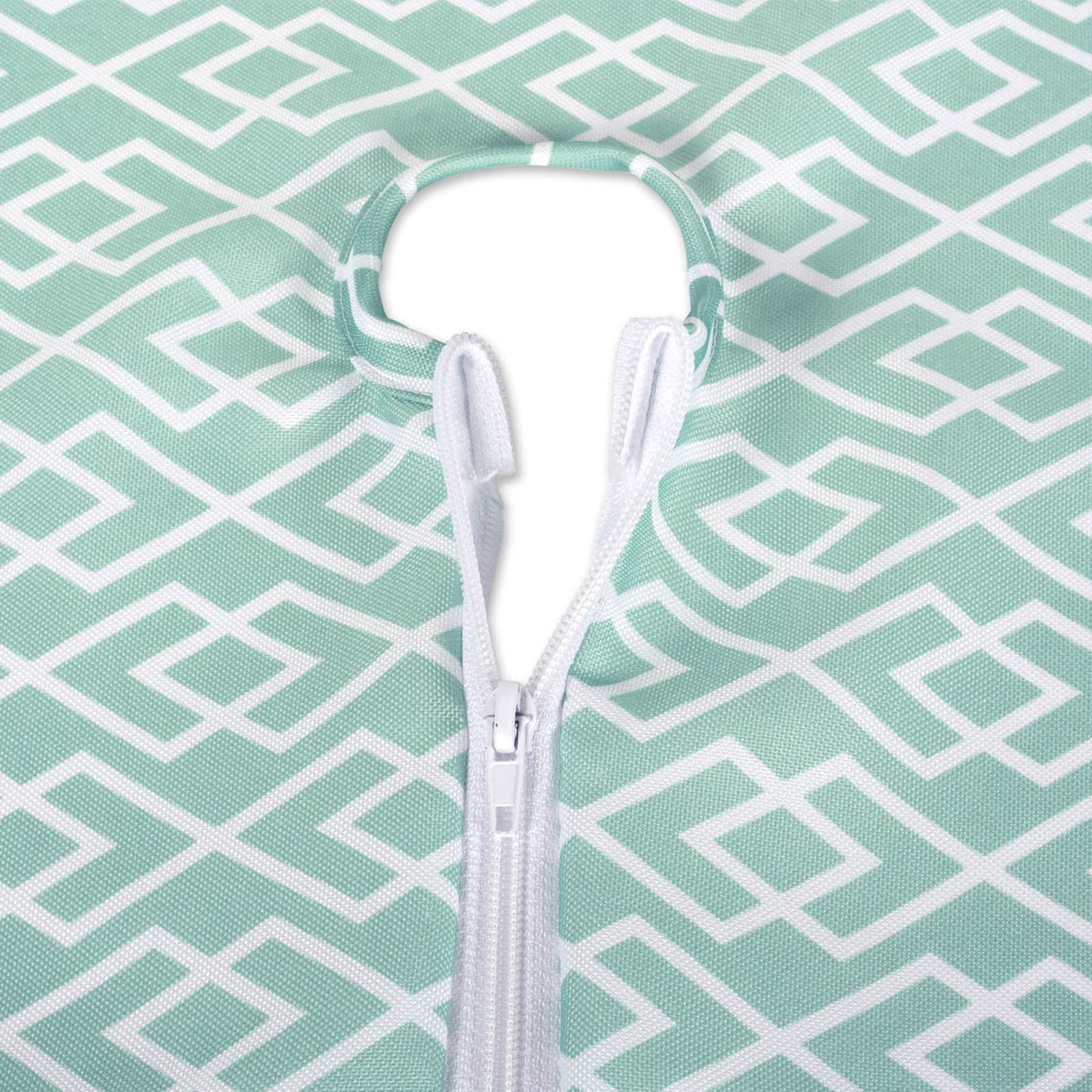 Aqua Diamond Outdoor Table Runner With Zipper 14" x 108"