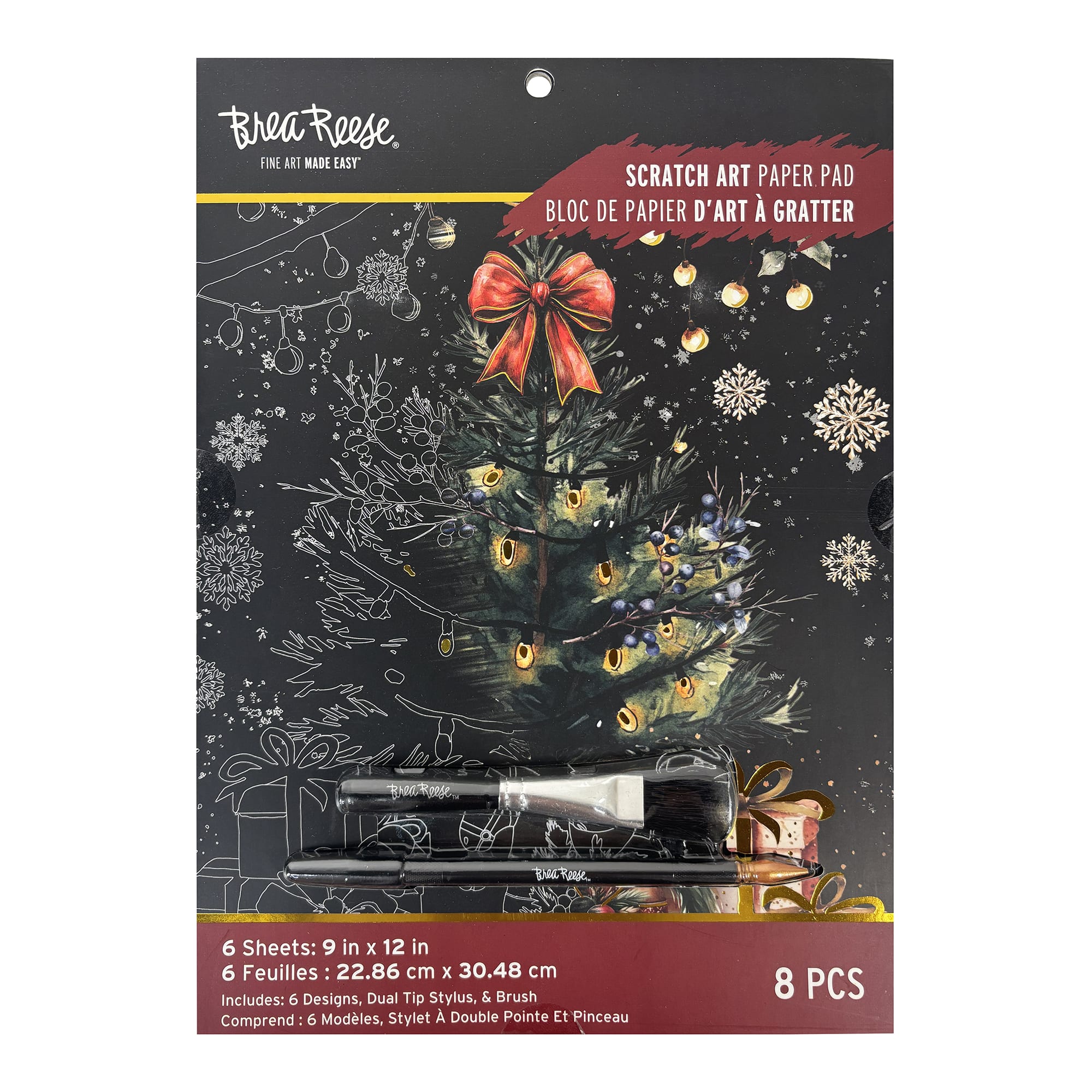 Brea Reese&#x2122; 9&#x22; x 12&#x22; Under the Tree Scratch Art Paper Pad