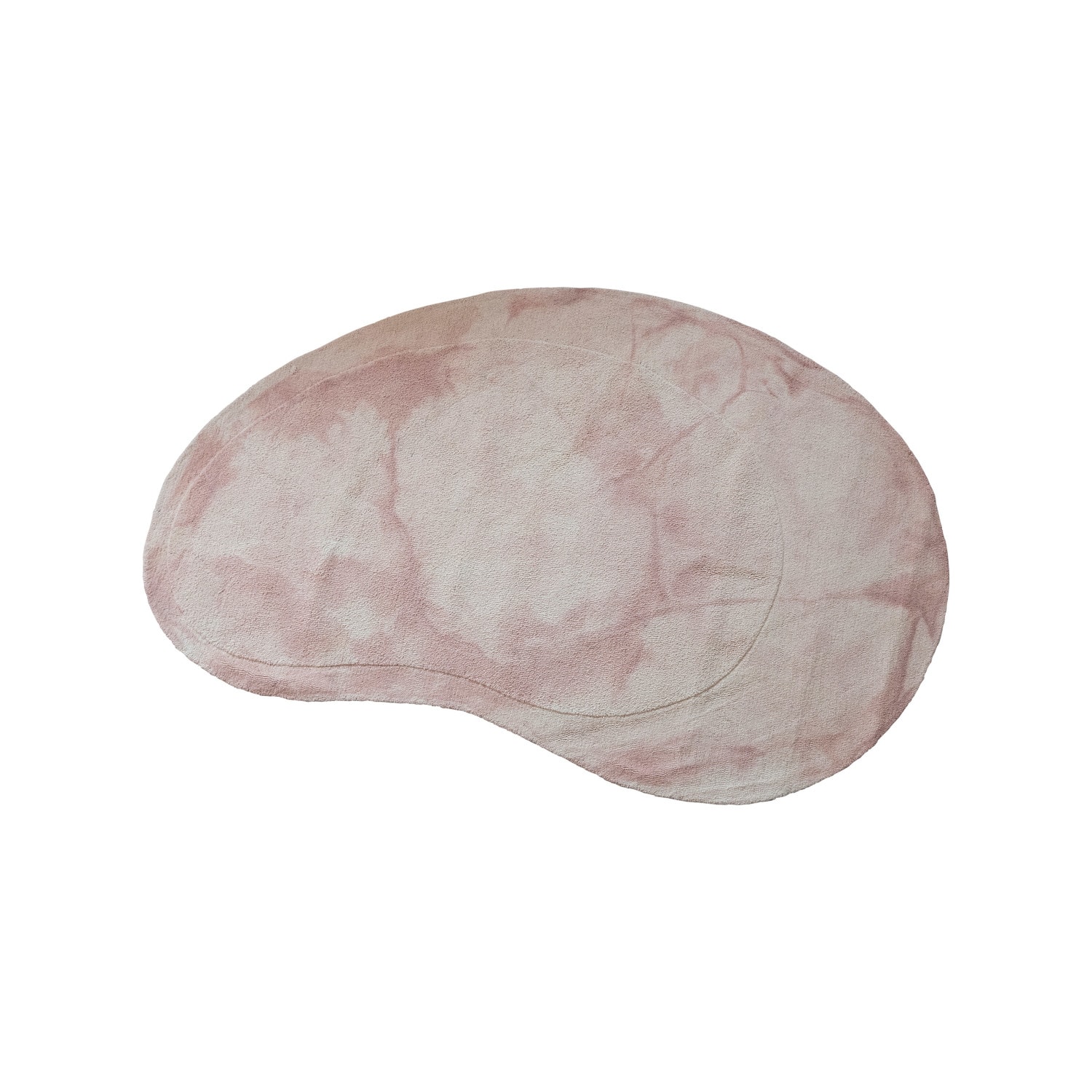 Hello Honey&#xAE; 5ft. x 8ft. Pink &#x26; Cream Wool &#x26; Reclaimed Cotton Organic Shaped Rug