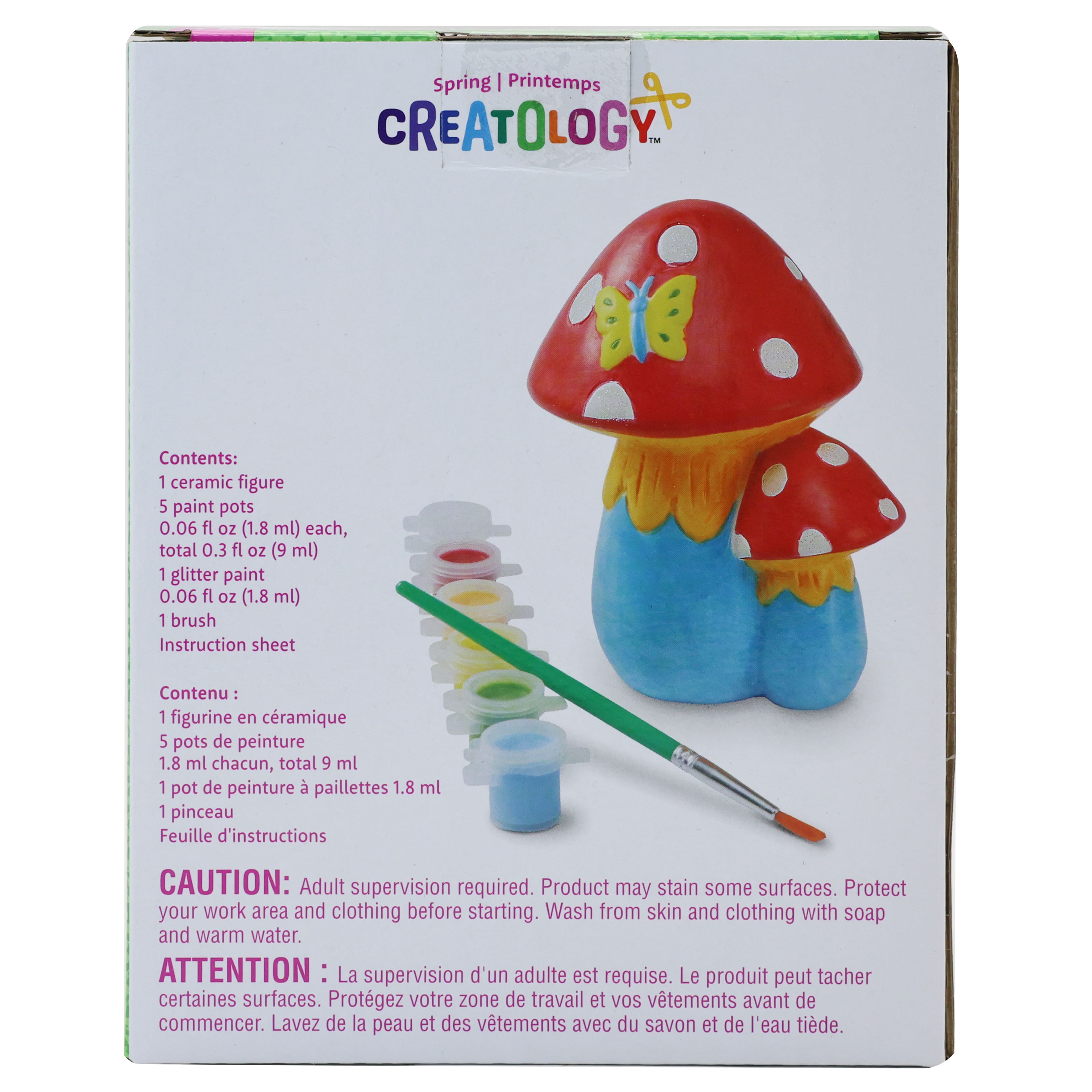 Paint Your Own 3D Ceramic Mushrooms Kit by Creatology&#x2122;