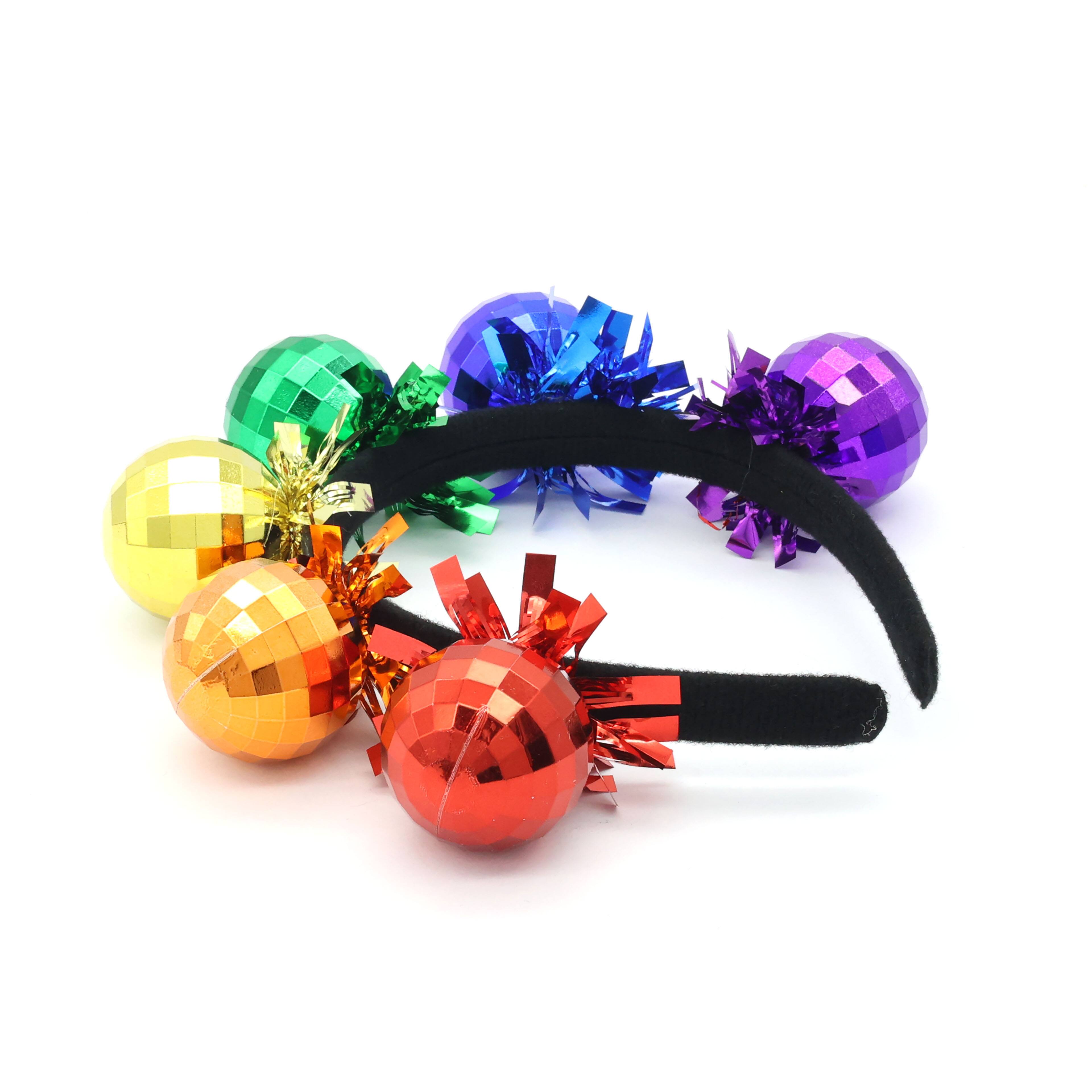Pride Rainbow Disco Ball Adult Headband by Celebrate It&#x2122;