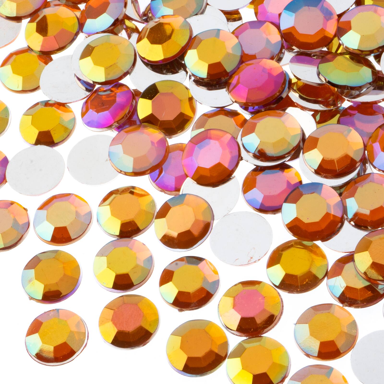 John Bead 12mm Acrylic Round Flat Back Rhinestones, 400ct.