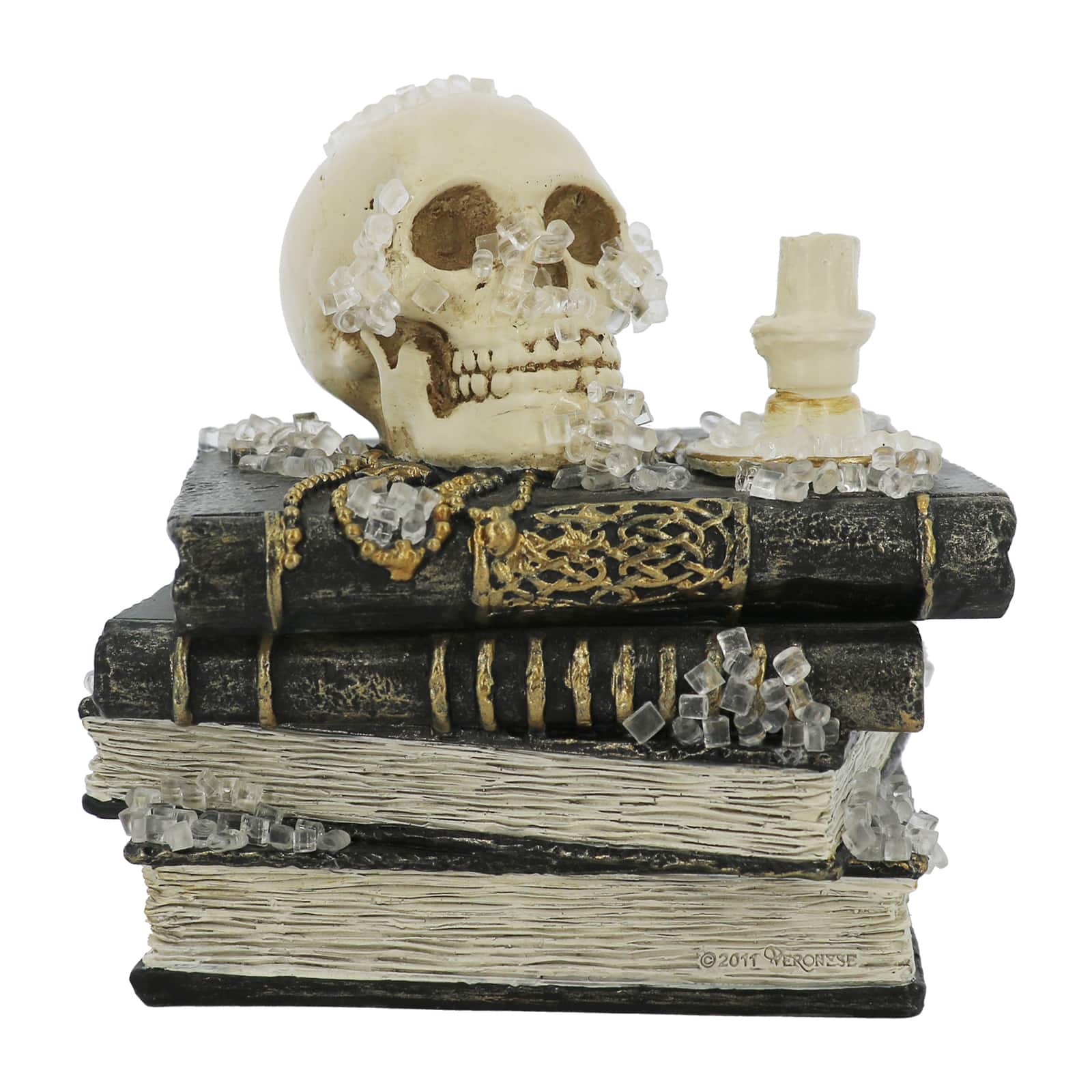 4.5" Stacked Book Box with Skull by Ashland®