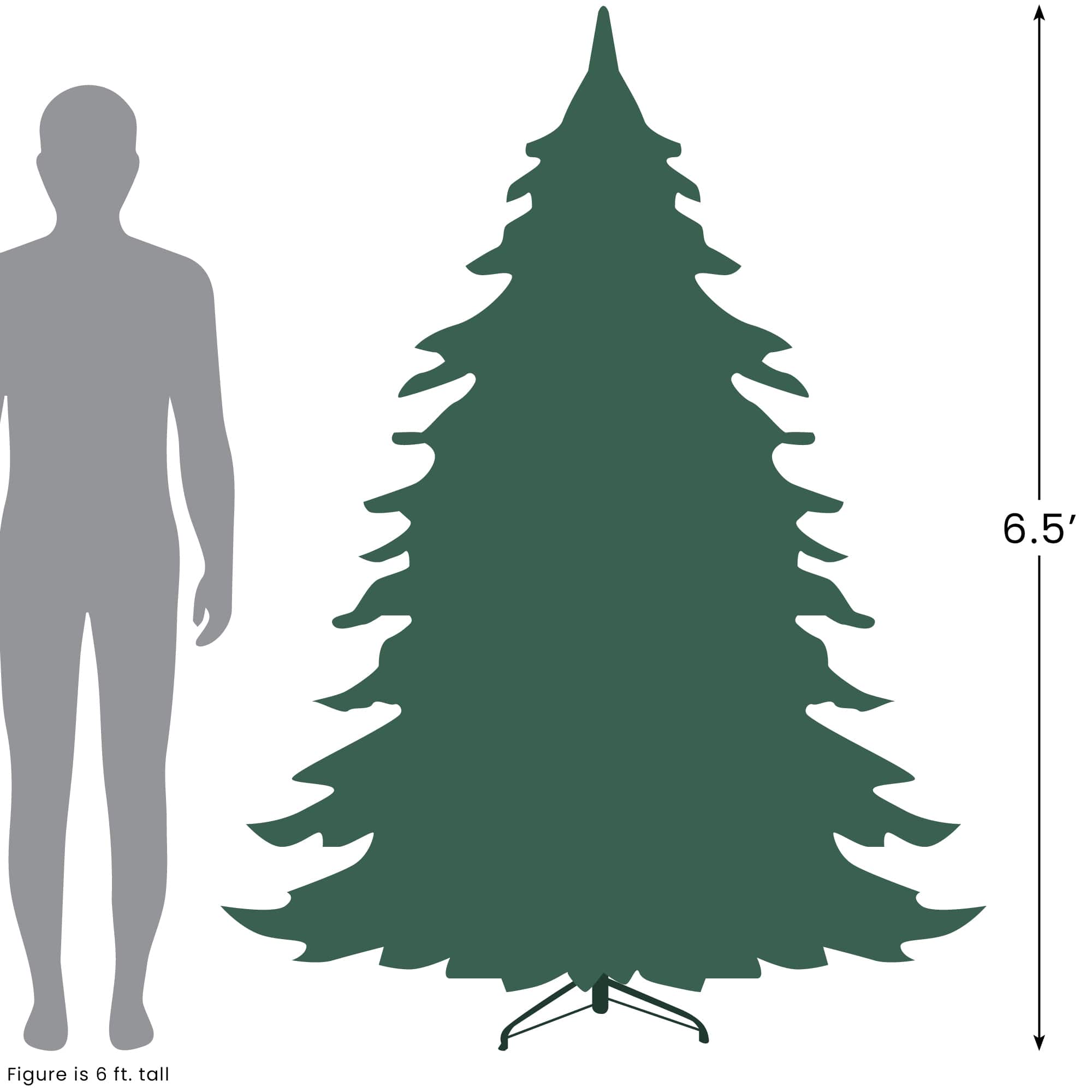 6.5ft. Unlit Canadian Pine Artificial Pencil Christmas Tree