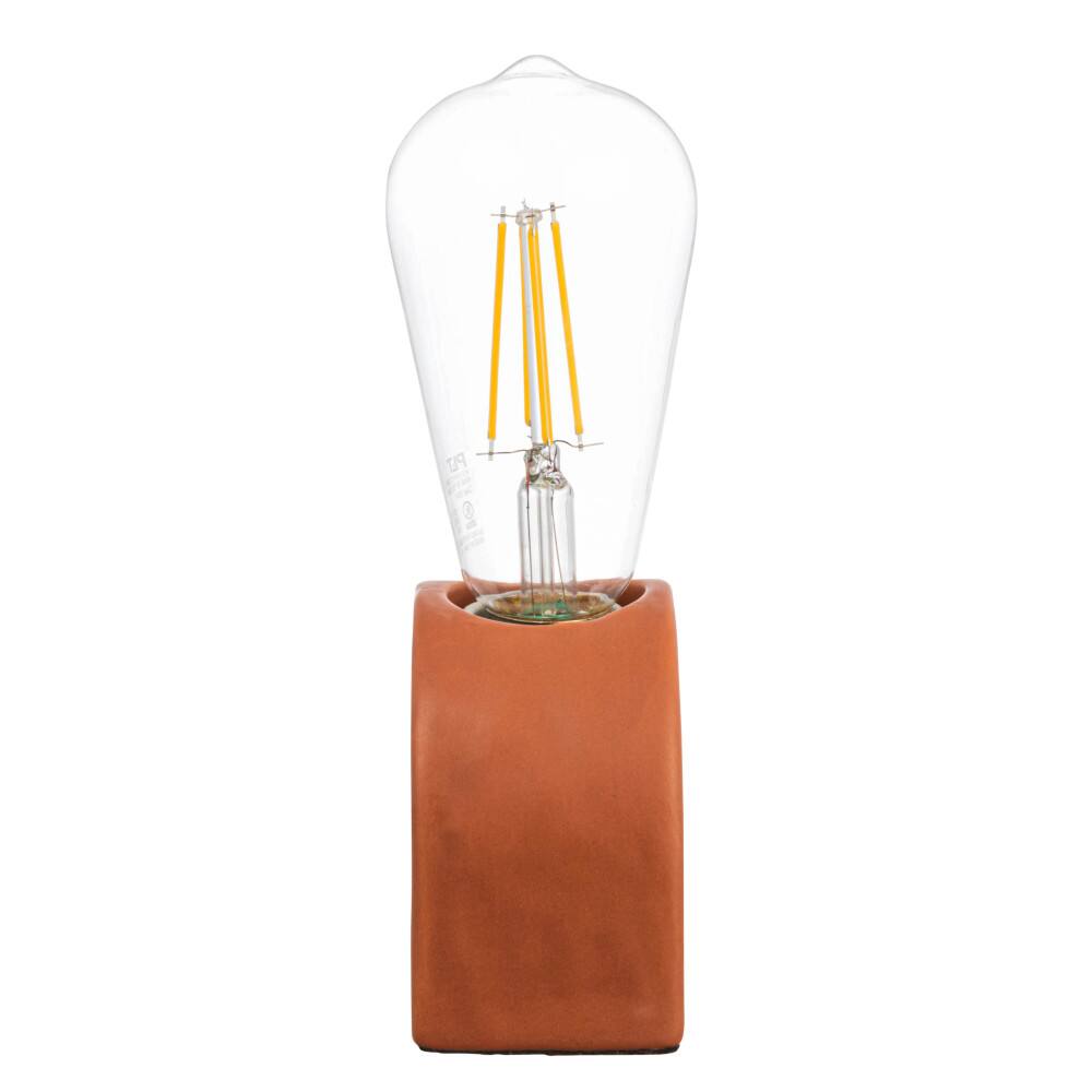 Hello Honey® 4" Scandinavian Terracotta Exposed Bulb Table Lamp