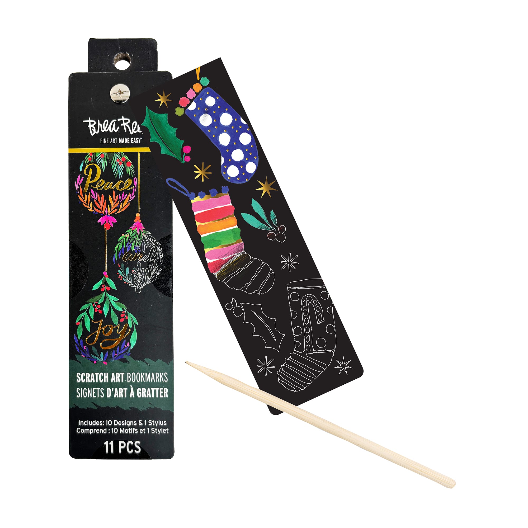 Brea Reese&#x2122; Bright Holiday Scratch Art Bookmarks
