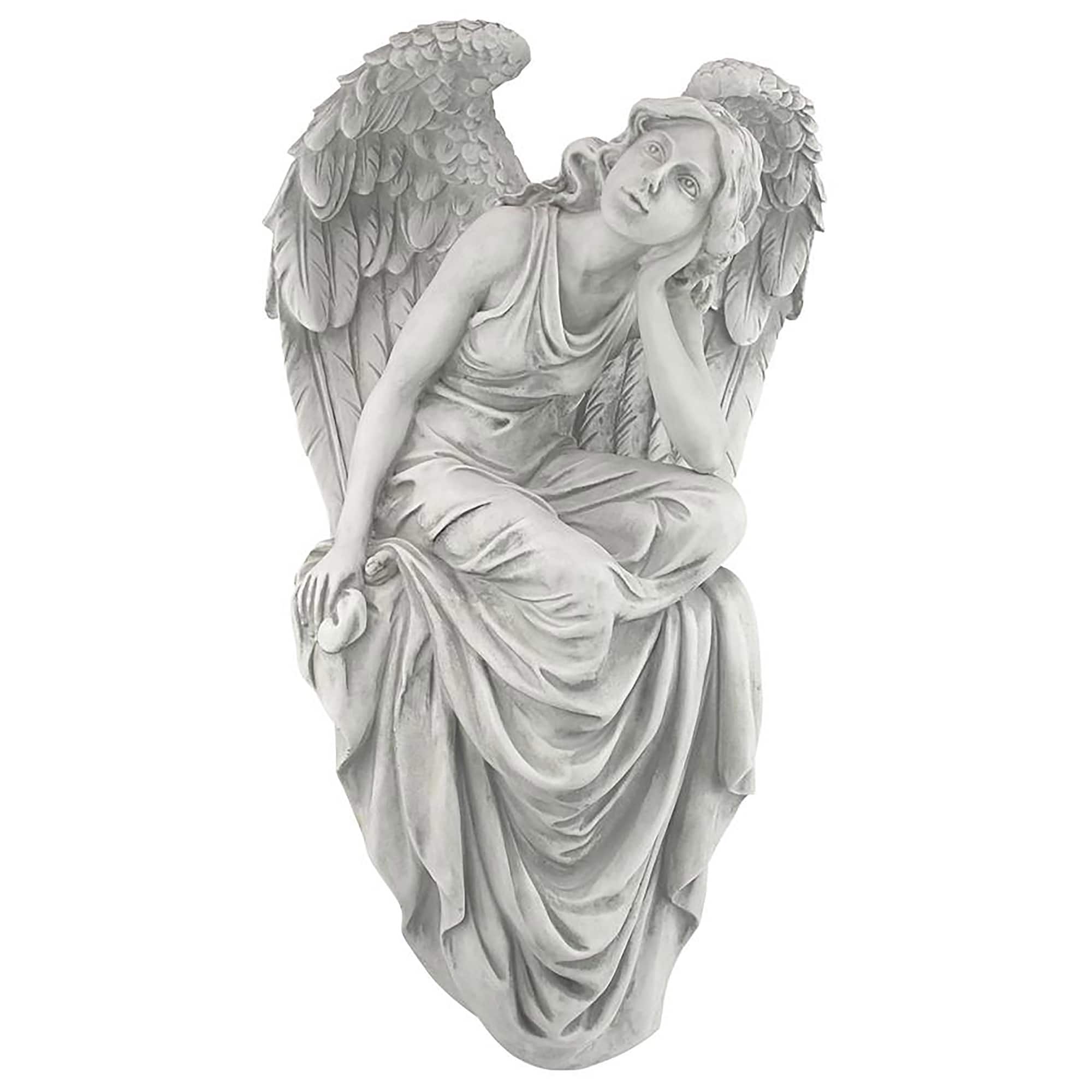 Design Toscano 18.5&#x22; Resting Grace Sitting Angel Sculpture