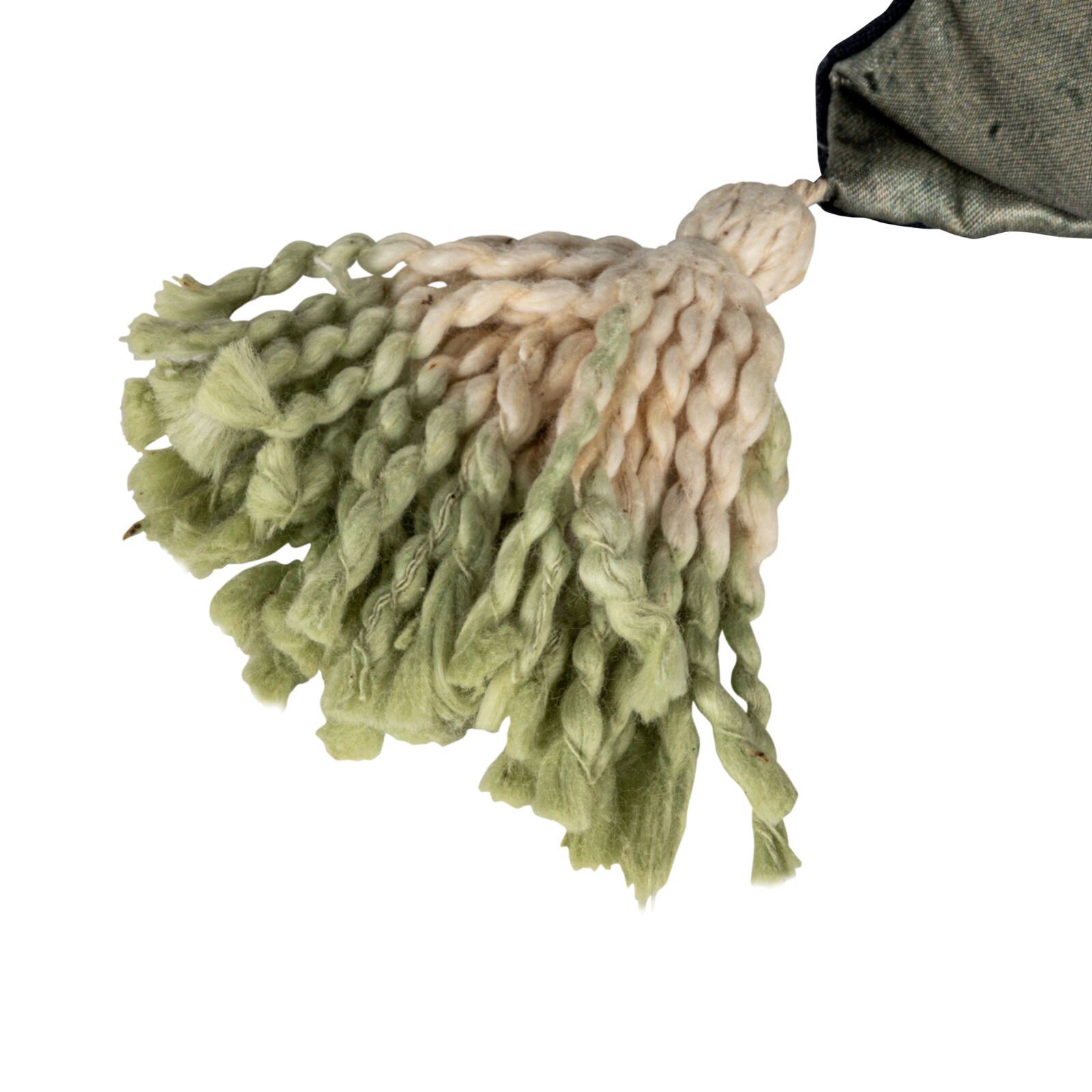 Hello Honey&#xAE; Aqua Serenity Velvet Tassel Pillow