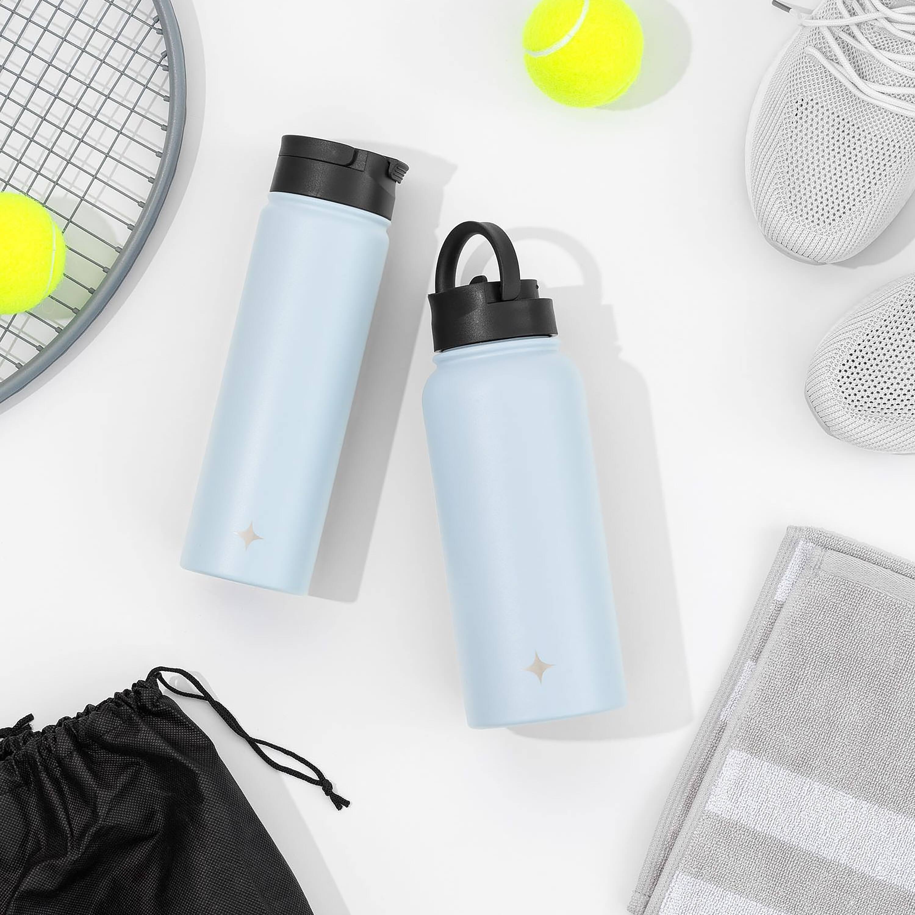 JoyJolt&#xAE; 22oz. Triple Insulated Water Bottle with Flip Lid &#x26; Sport Straw Lid