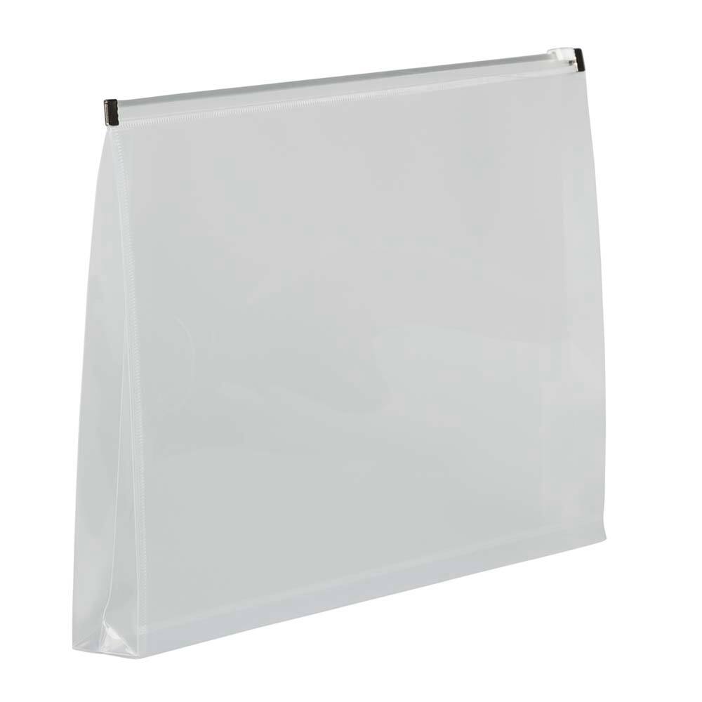 JAM Paper 9.5" x 10.5" Clear Plastic Zip Closure Envelopes, 12ct.