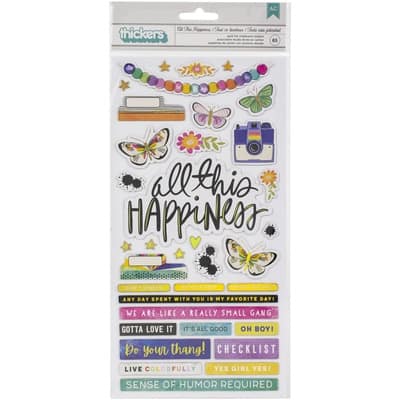 Vicki Boutin Color Study Thickers™ All This Happiness Phrase Chipboard ...