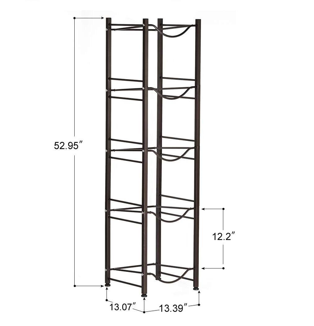 NEX&#x2122; Dark Brown 5 Tier 5 Gallon Metal Water Jug Holder Storage Rack