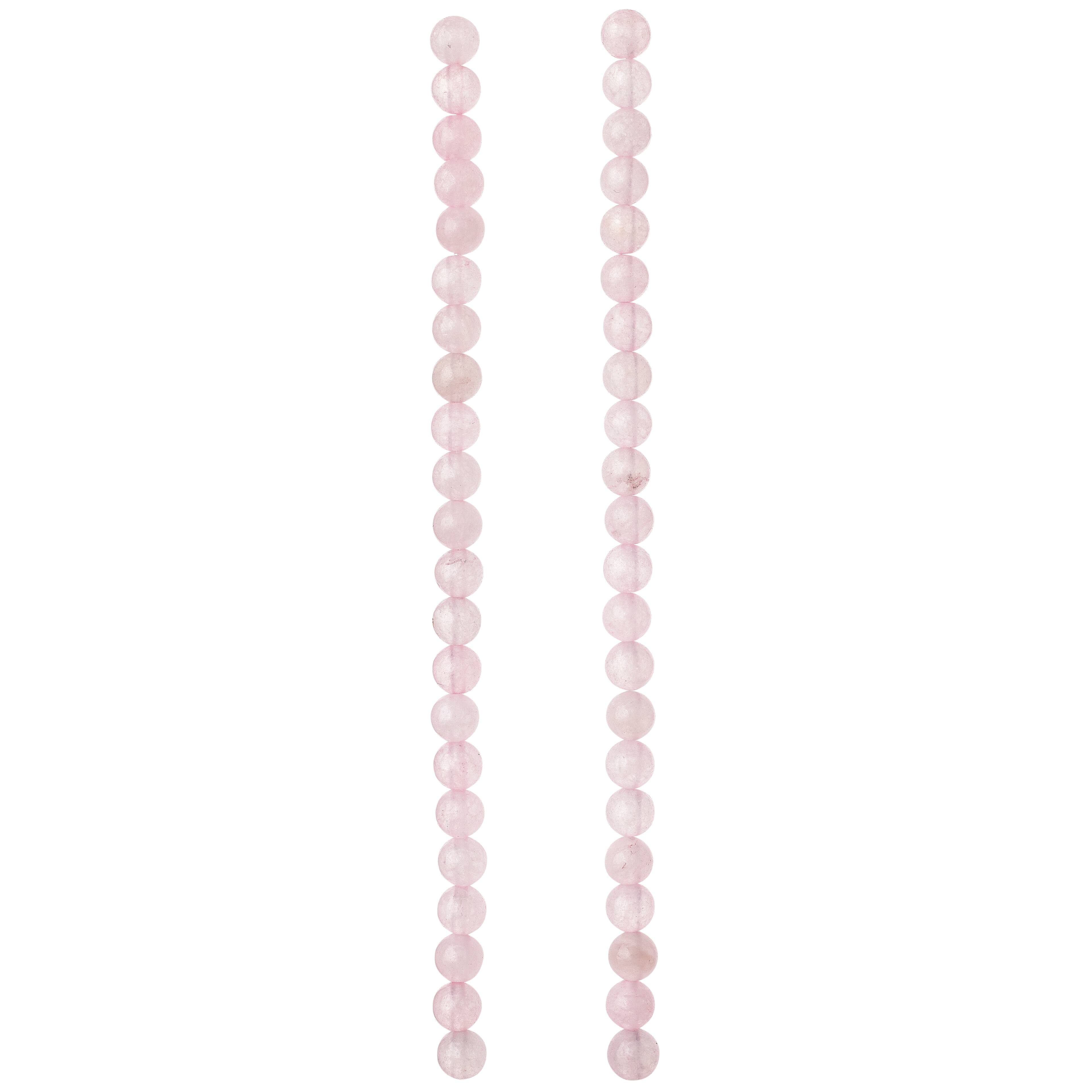 Rose Quartz Round Beads, 6mm by Bead Landing™