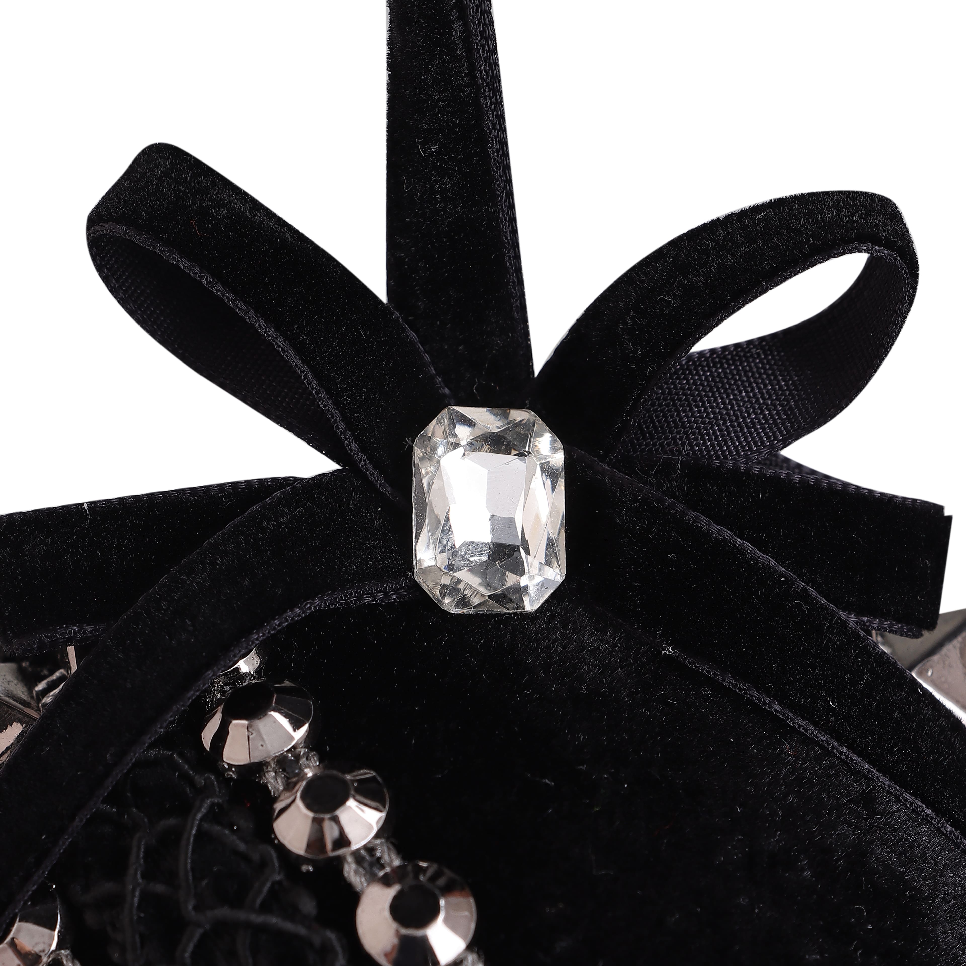 4.25&#x22; Spikes with Bow Fabric Ornament by Ashland&#xAE;