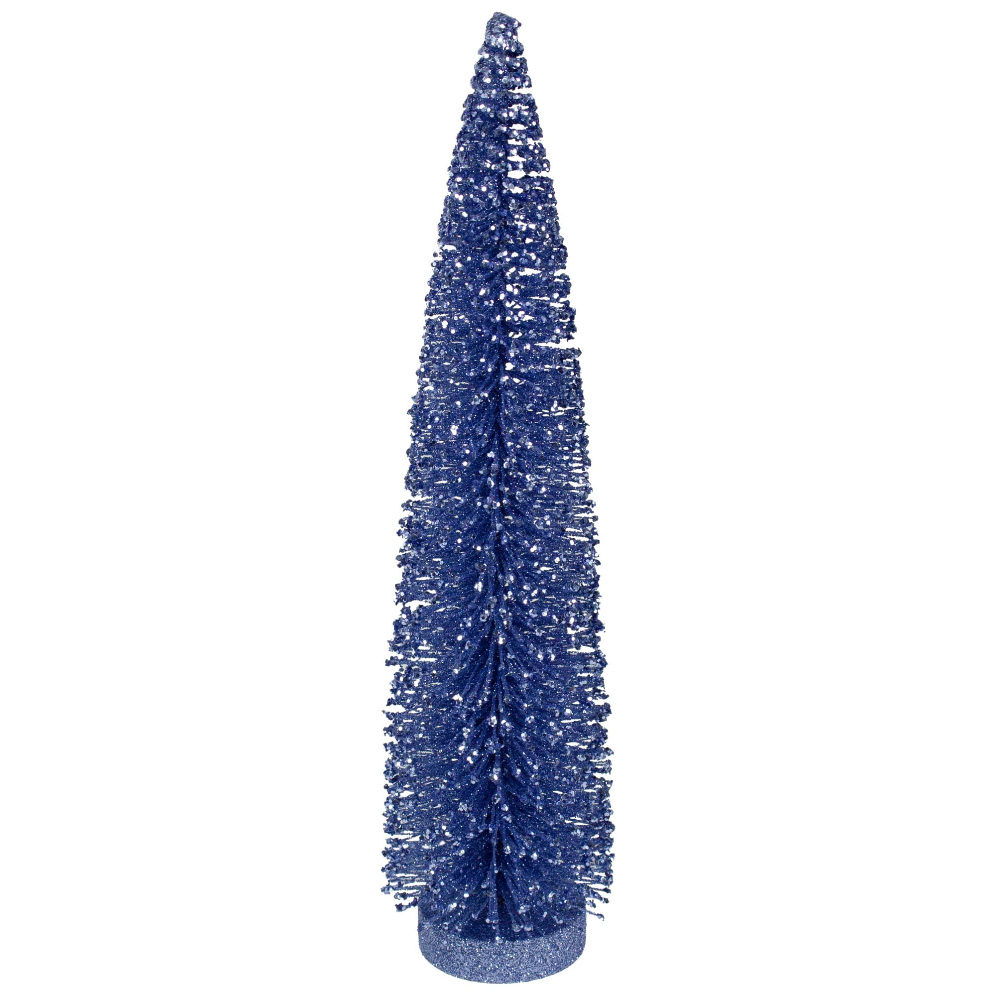 12&#x22; Blue Glitter Sisal Christmas Tree Tabletop D&#xE9;cor