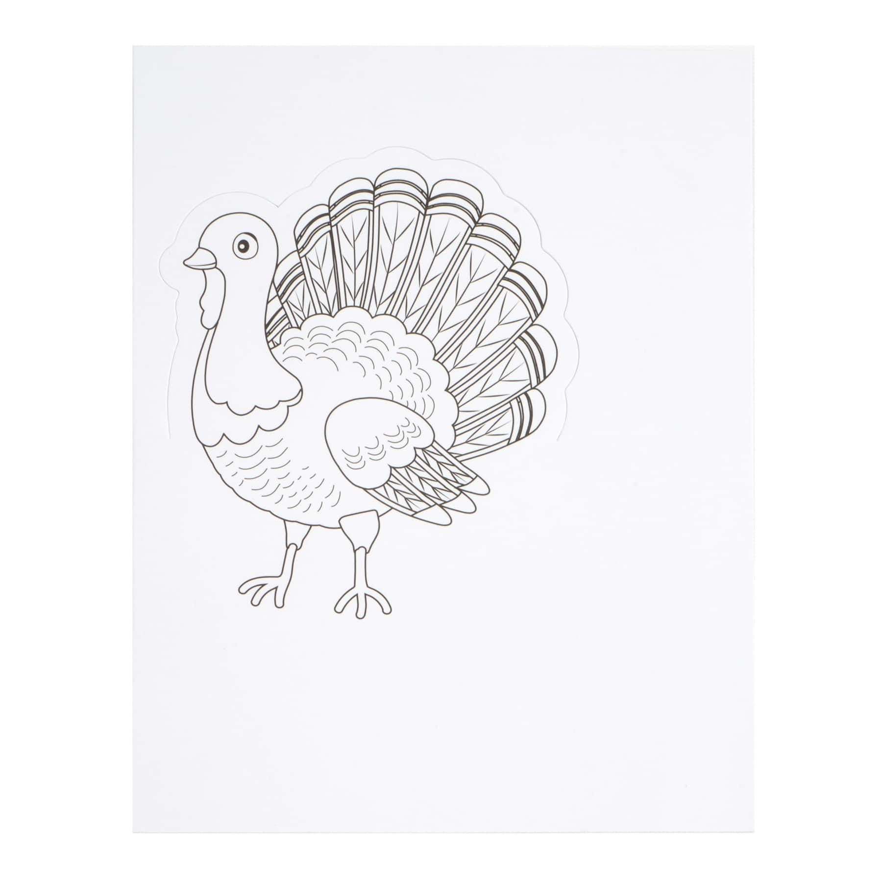 Color-Your-Own Pop-Up Turkey Place Cards, 12ct. by Celebrate It&#x2122;