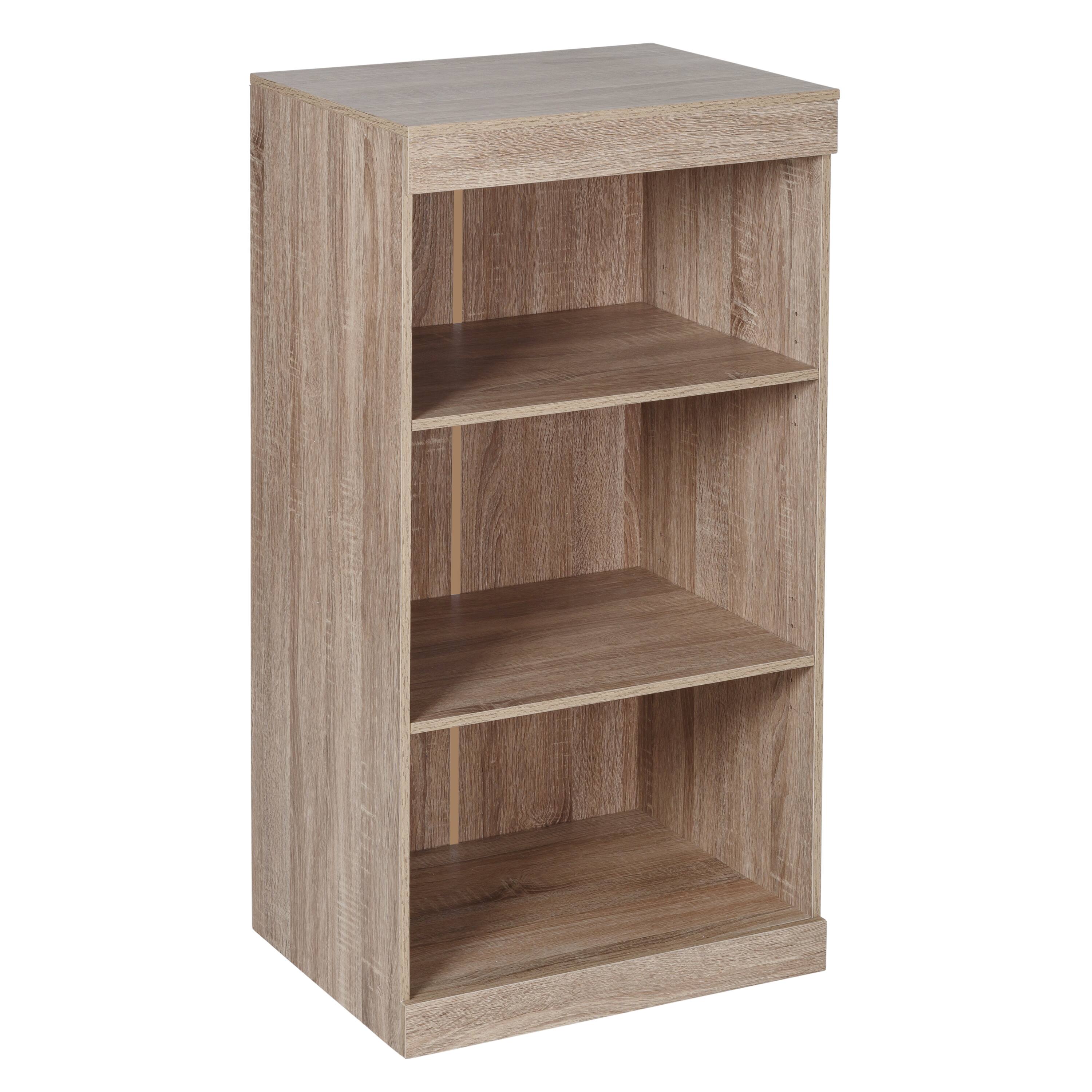 Honey Can Do Brown Freestanding Stackable Shelf Unit with 2 Shelves &#x26; Wood Finish