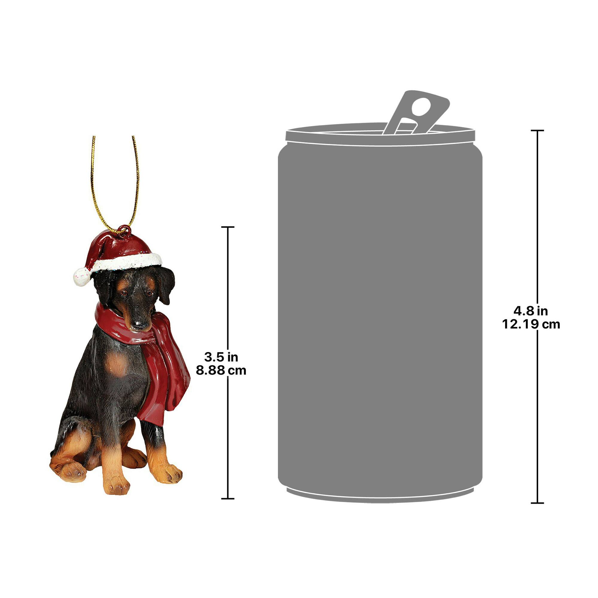 3.5&#x22; Doberman Pinscher Holiday Dog Ornament