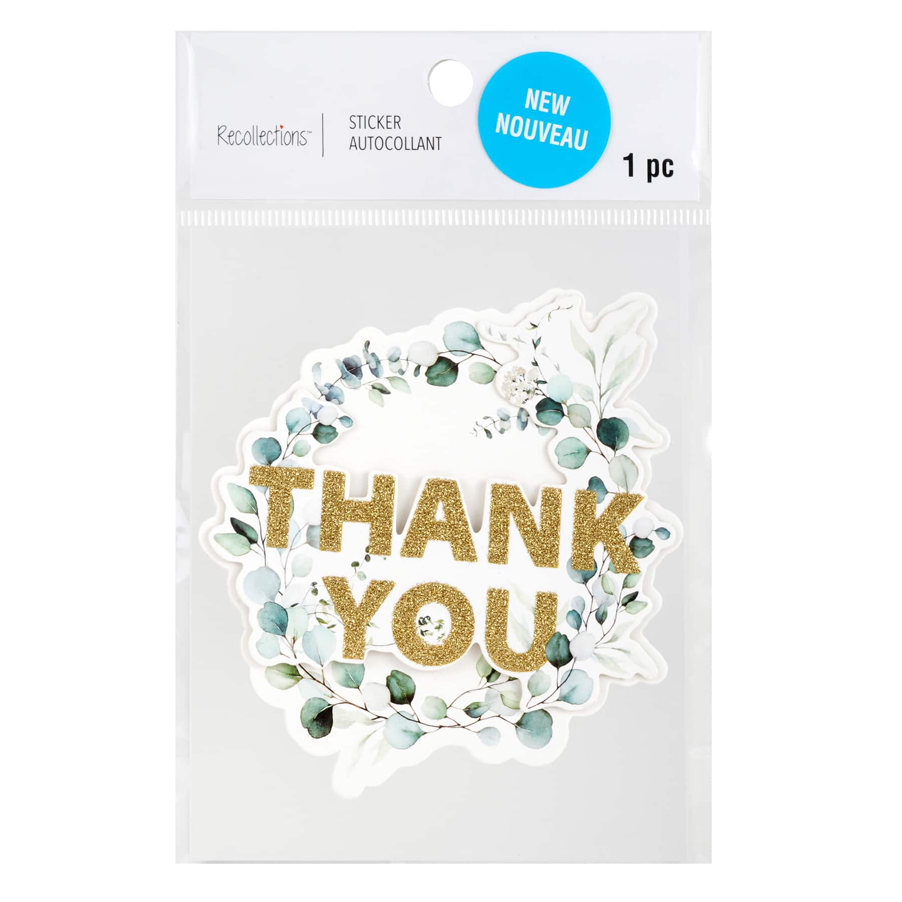 Green Wreath Thank You Sticker by Recollections™