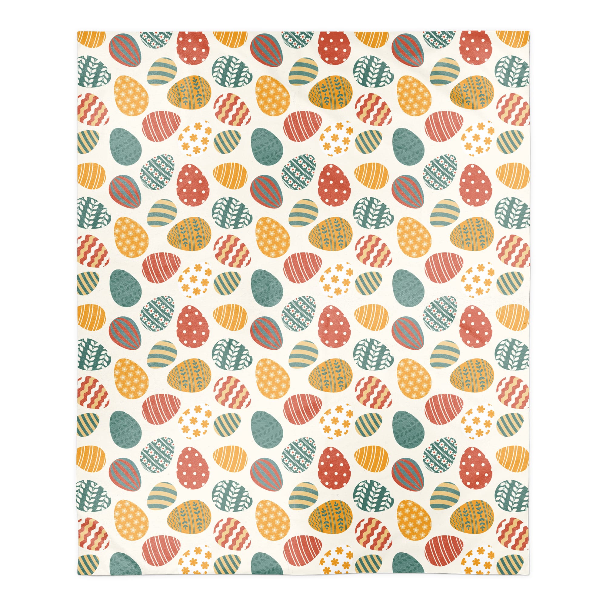 Bold Easter Egg Pattern Blanket 50" x 60" Sherpa Fleece Blanket